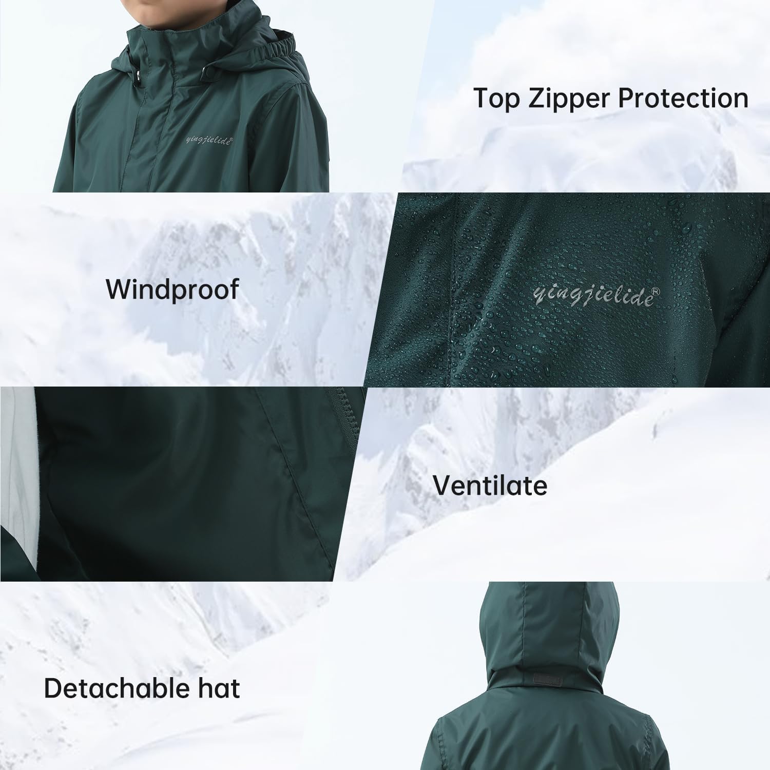 DEAL ON Boys Waterproof Rain Jacket