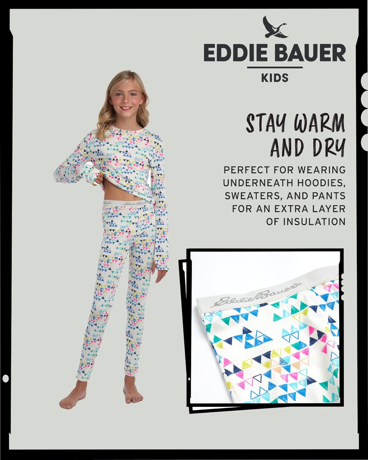 Eddie Bauer Kids Thermal Set Cozy Comfortable for Boys Girls