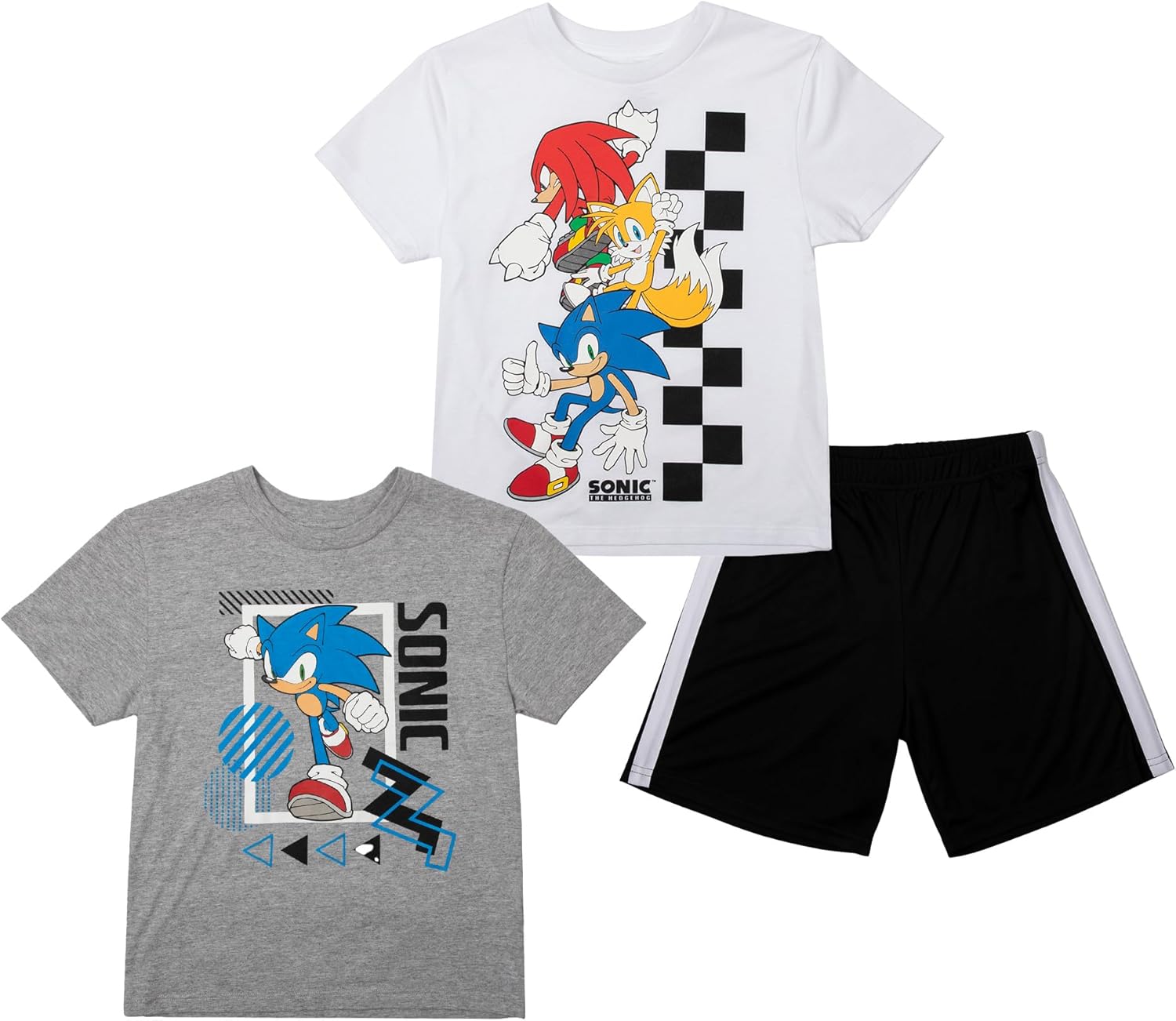 Sonic Boys 3-Pack Set - Two Tees and Mesh Shorts 1