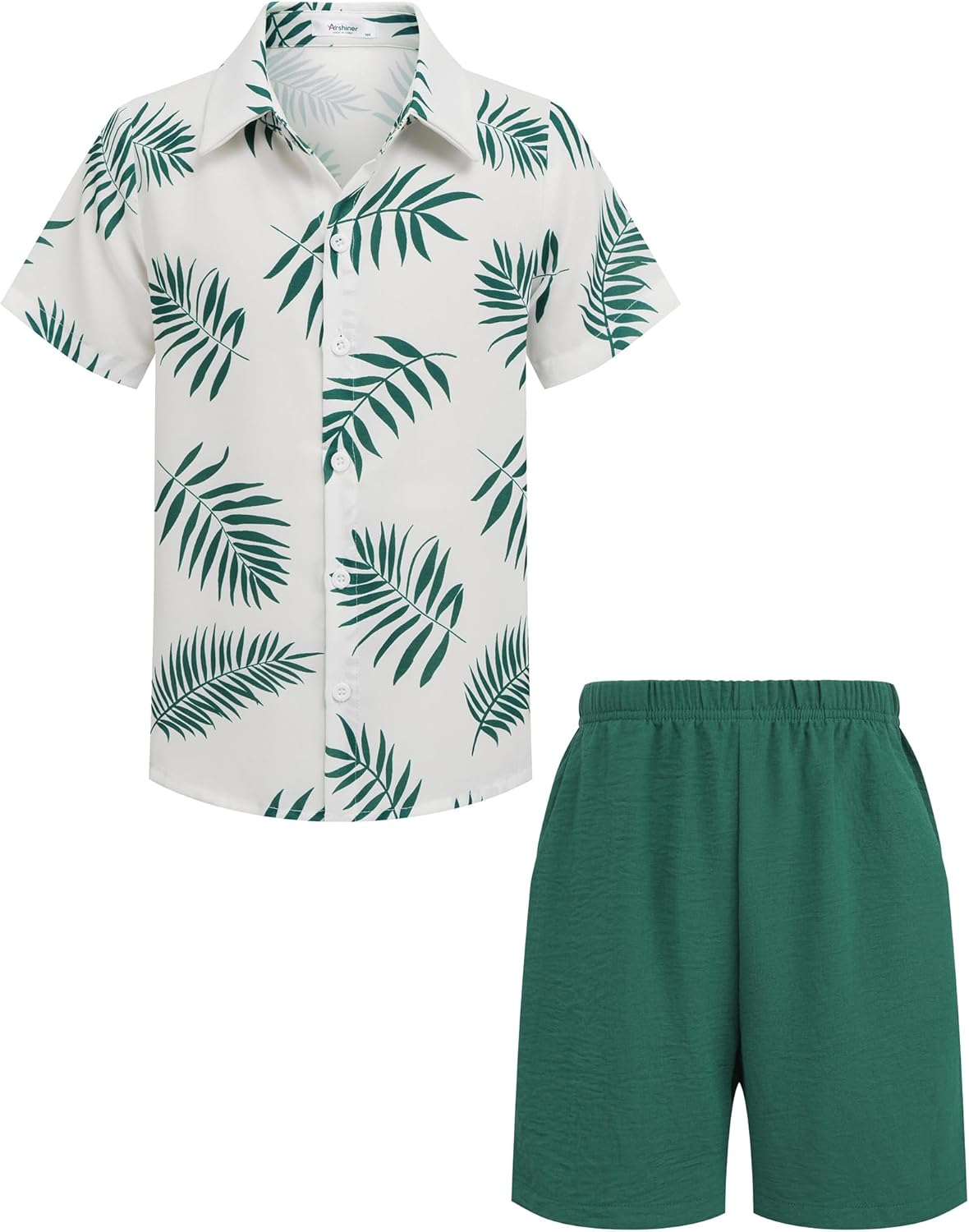 Arshiner Boys 2-Piece Outfit Set Hawaiian Shorts T-Shirt for