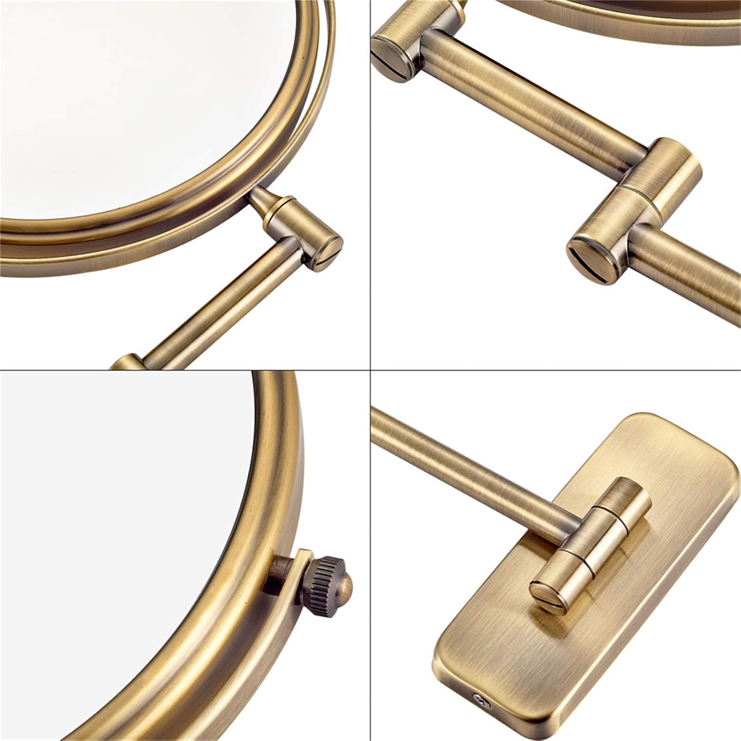Wall-Mounted Makeup Mirror with Swivel Design