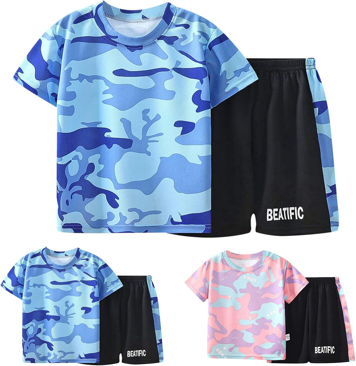 Quick-Drying Camouflage Sportswear for Toddler Boys and Girls