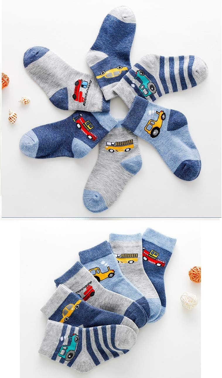 CHUNG Little Big Boys Cotton Socks with Dinosaur Pattern