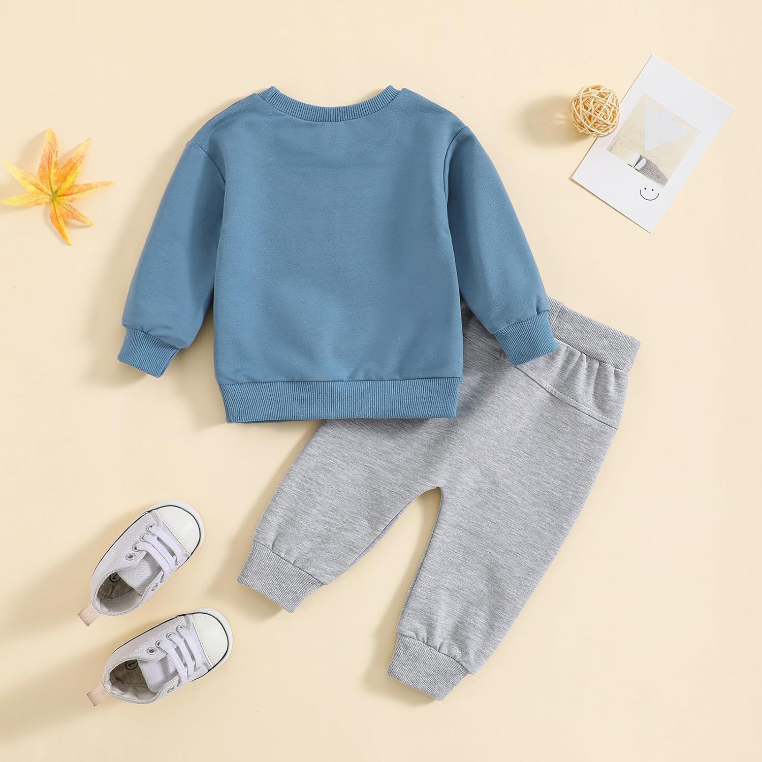 Toddler Boys Long Sleeve Letter Print Set 3PCS Toddler Boys Clothes