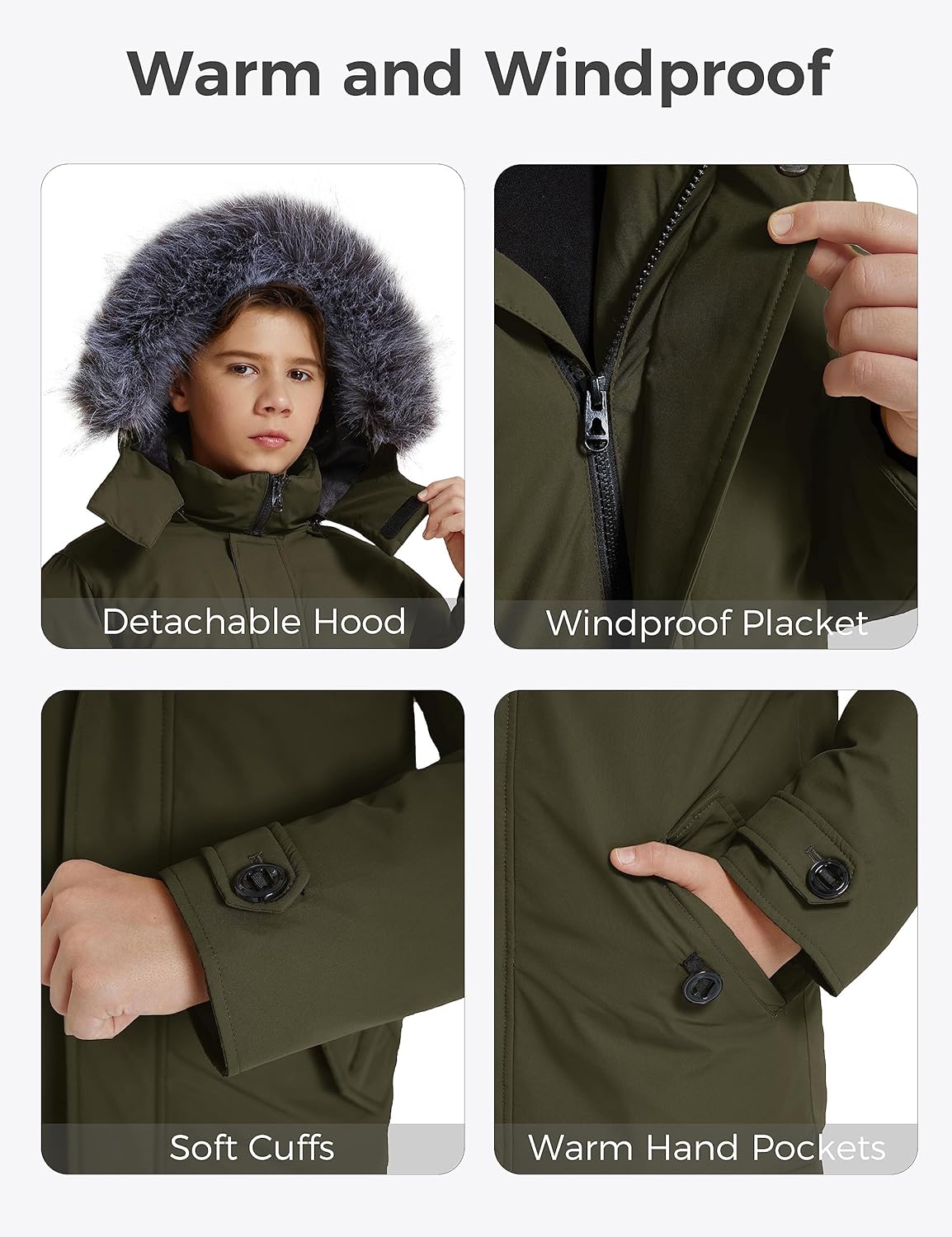 Warm Durable Winter Coat for Kids
