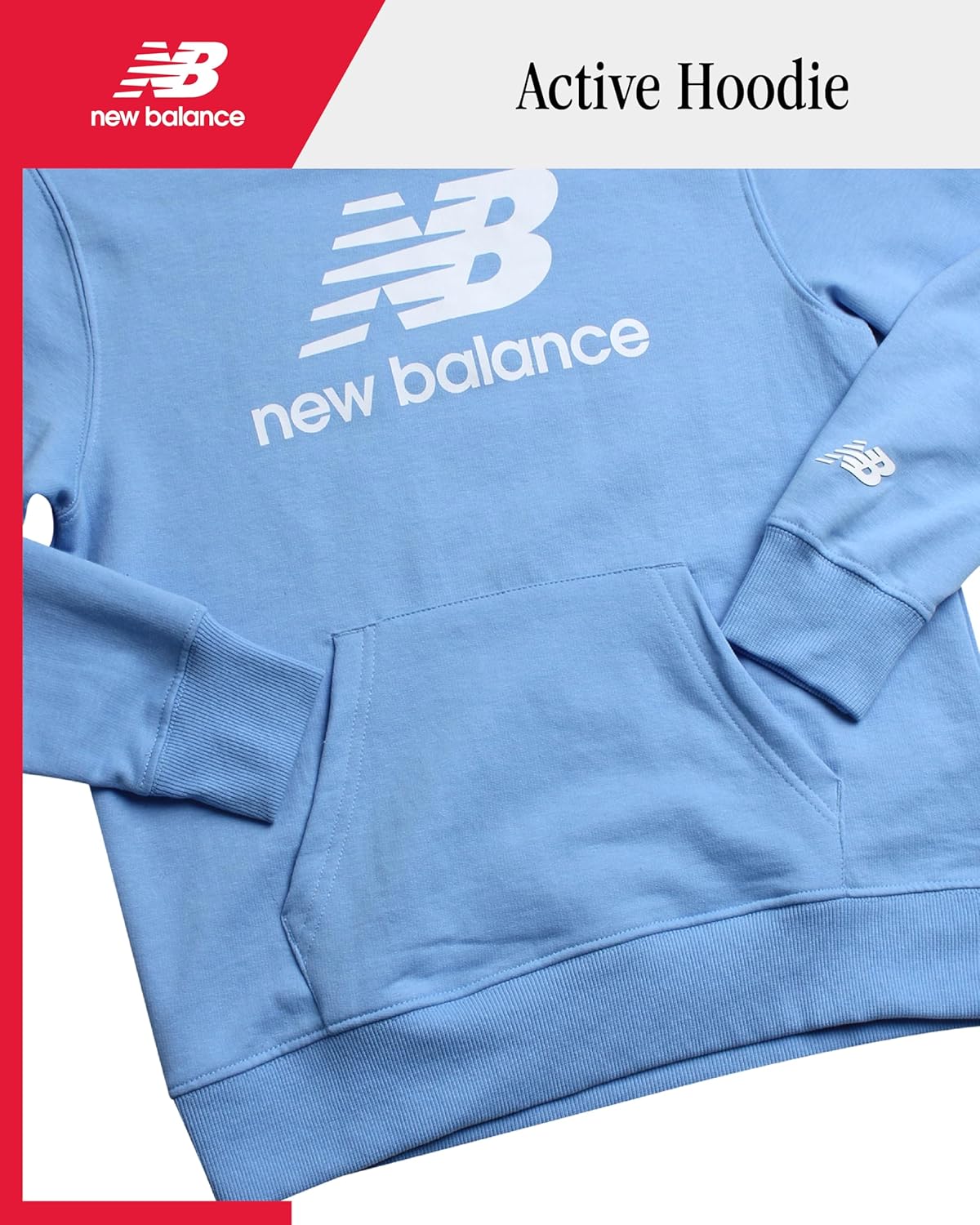 New Balance Boys Sweatshirt Basketball Active Fleece Pullover Hoodie
