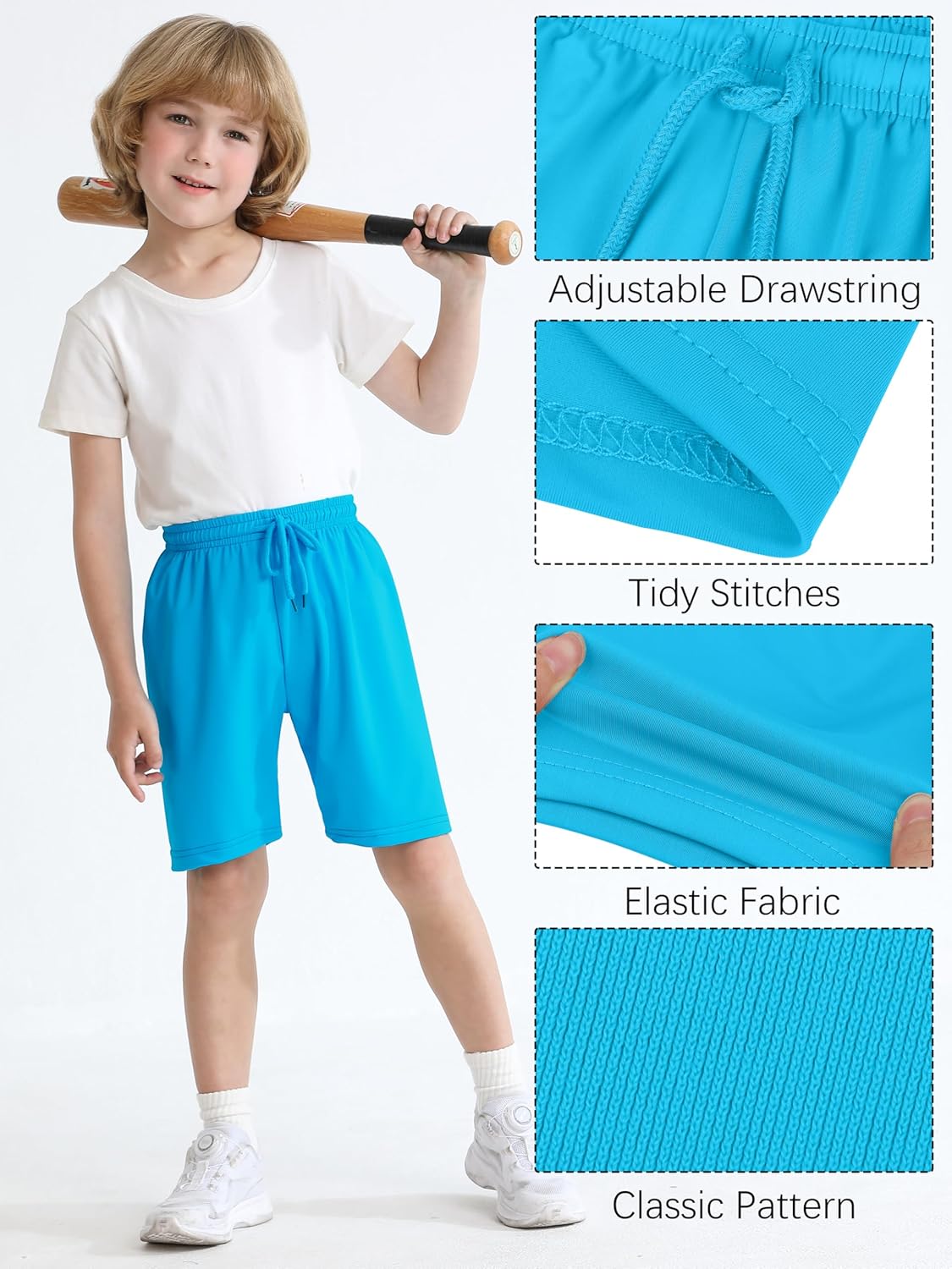 Premium 4-Pack Toddler Boys Basketball Shorts
