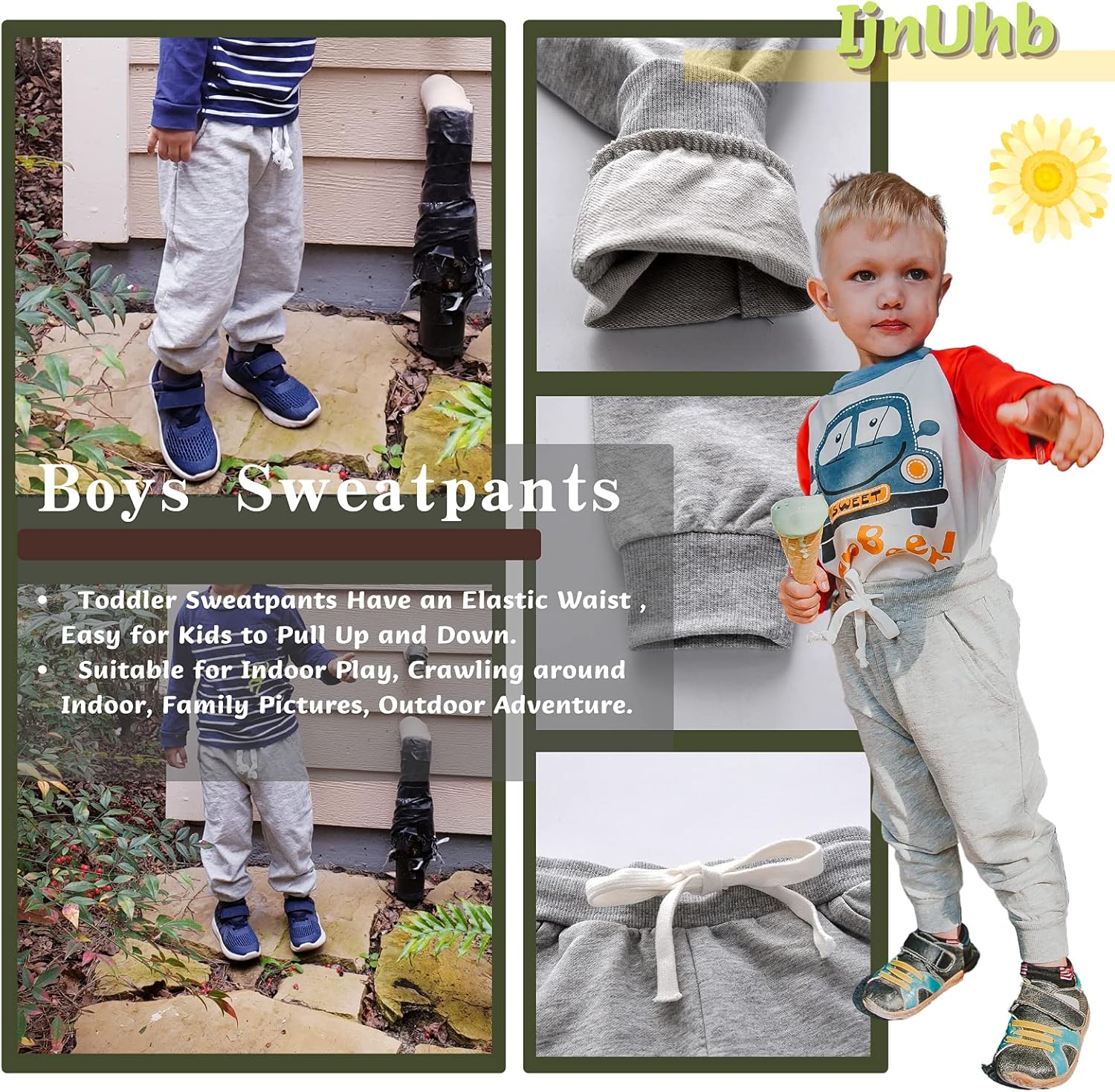 Comfortable dinosaur-themed 2-pack sweatpants for boys