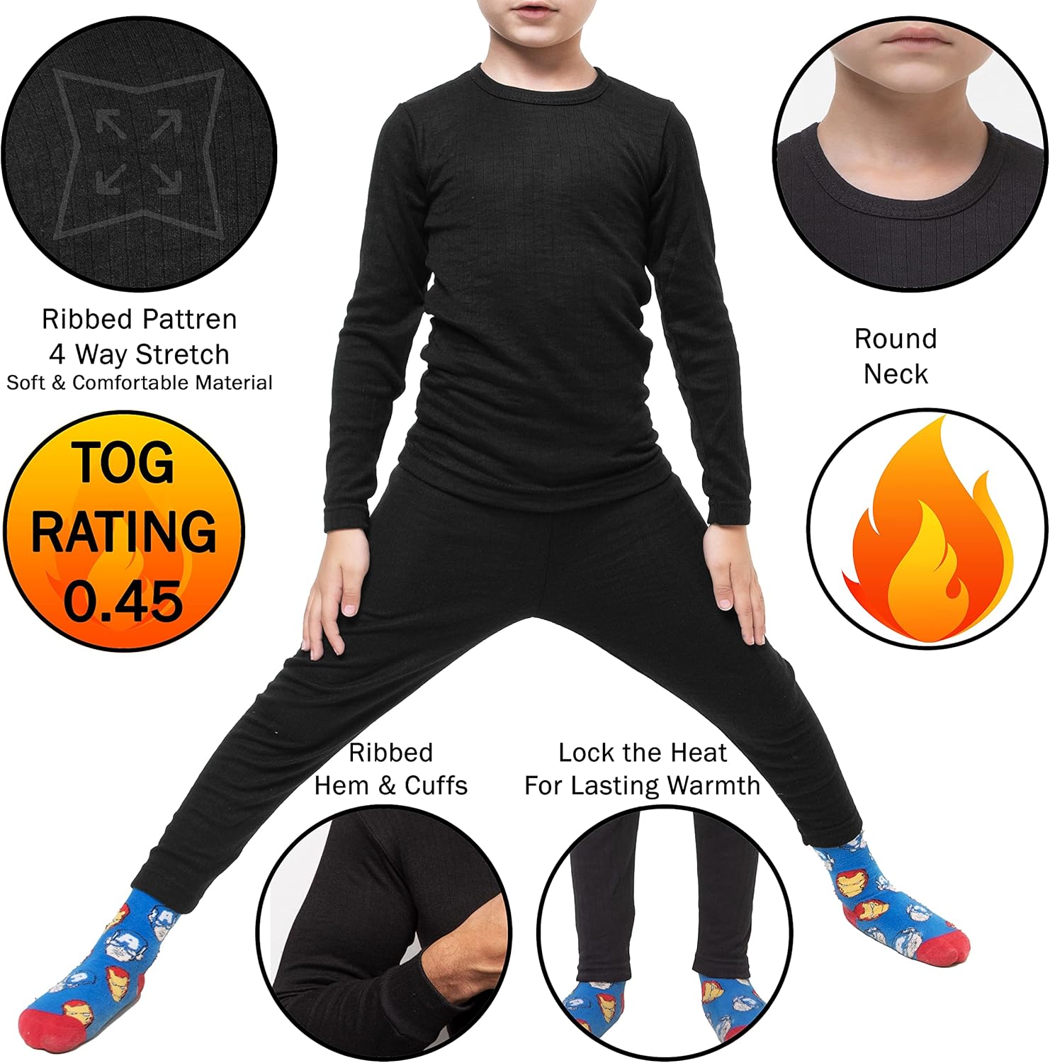 GA COMMUNICATIONS Boys Thermal Underwear 2-Piece Set