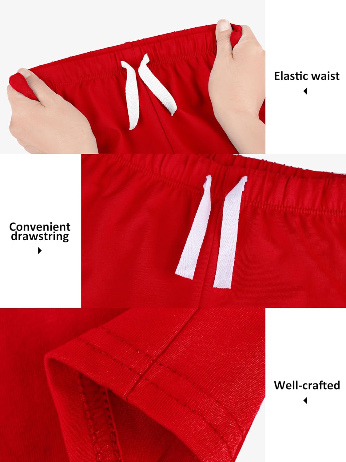 Resinta 5-Piece Toddler Boys Cotton Shorts Set