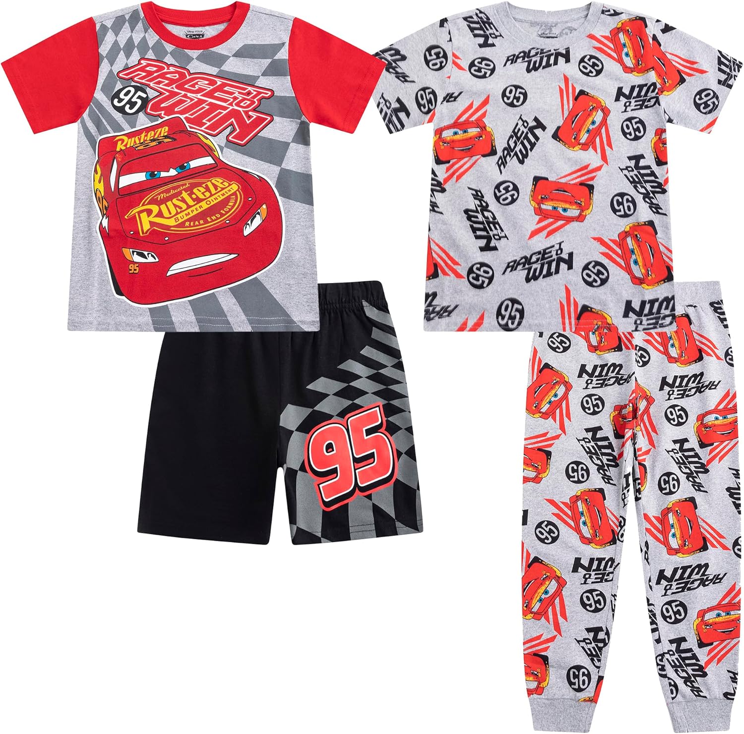 Disney Cars Lightning McQueen Boys 4 Piece Set