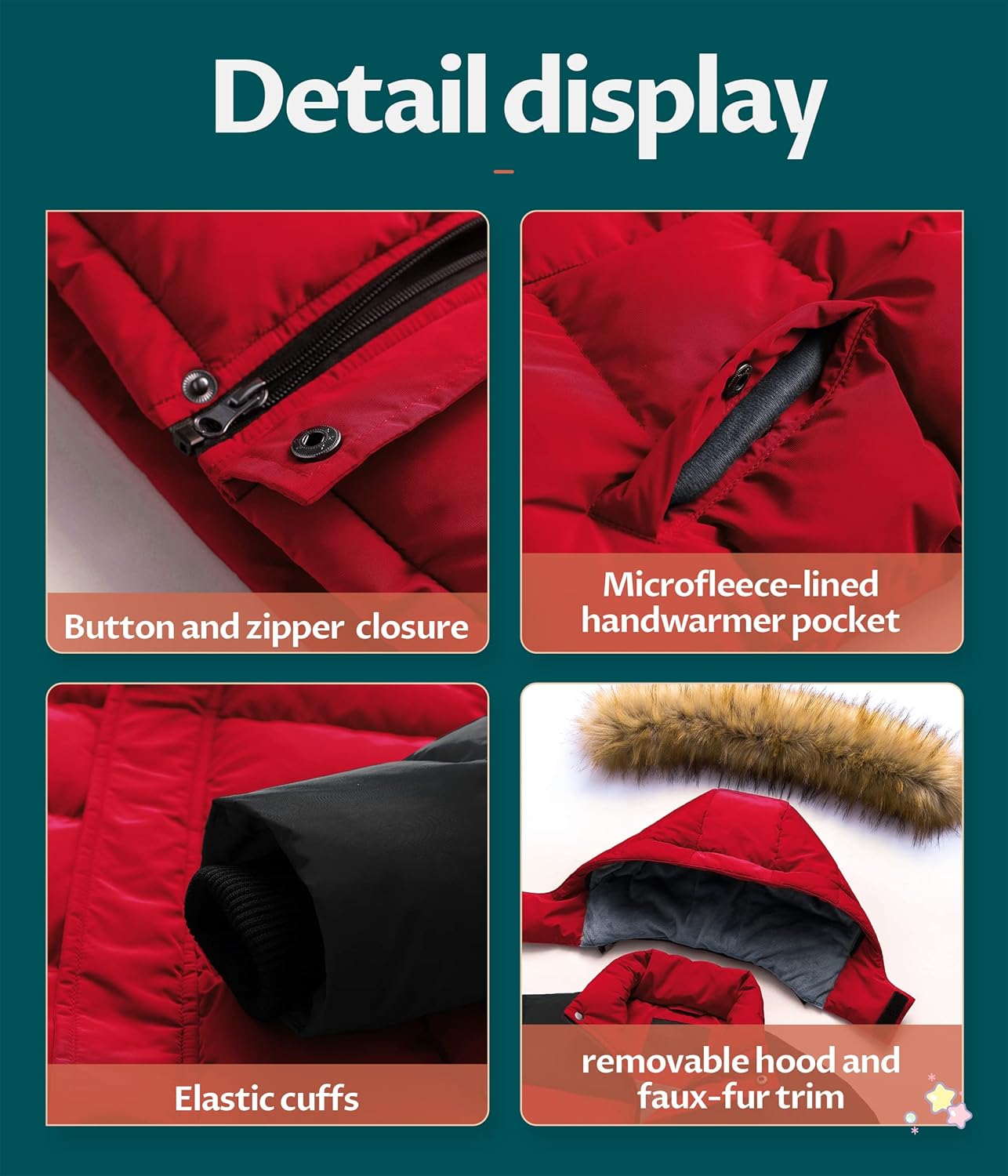 Warm Fleece Lined Water-Resistant Winter Jacket