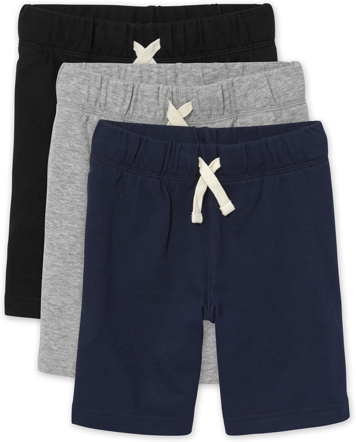 The Childrens Place Boys French Terry Casual Shorts 3-Pack