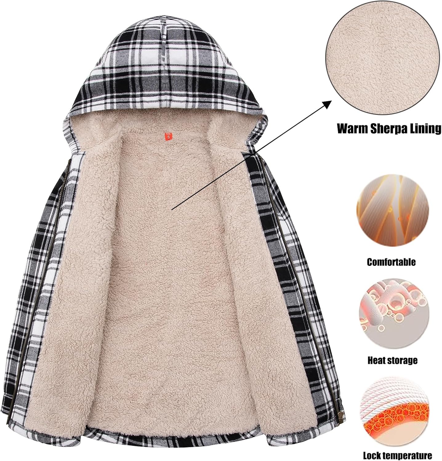 ThCreasa Boys Plaid Flannel Jackets