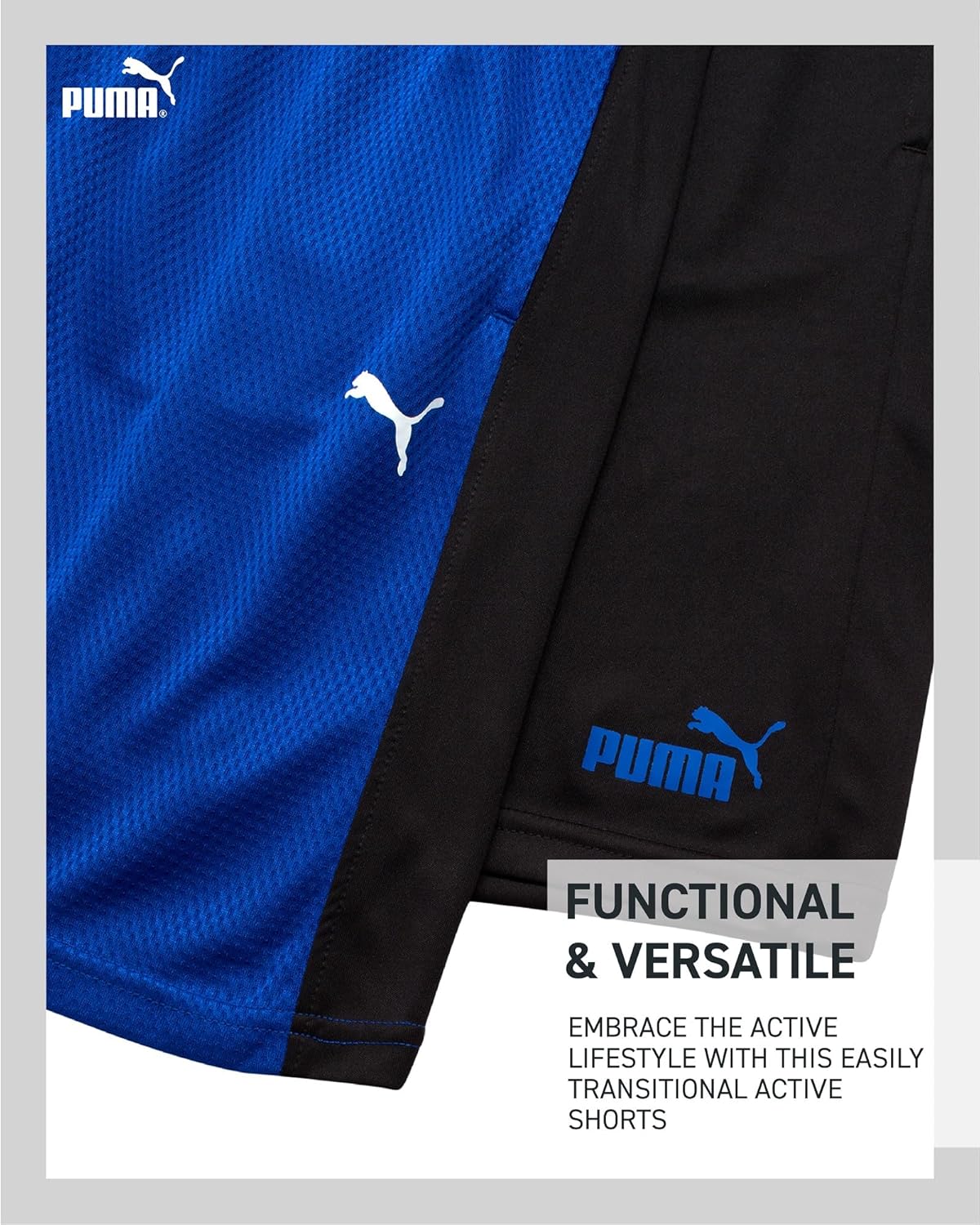 PUMA Boys 4-20 Active Basketball Shorts - 2 Pack Mesh