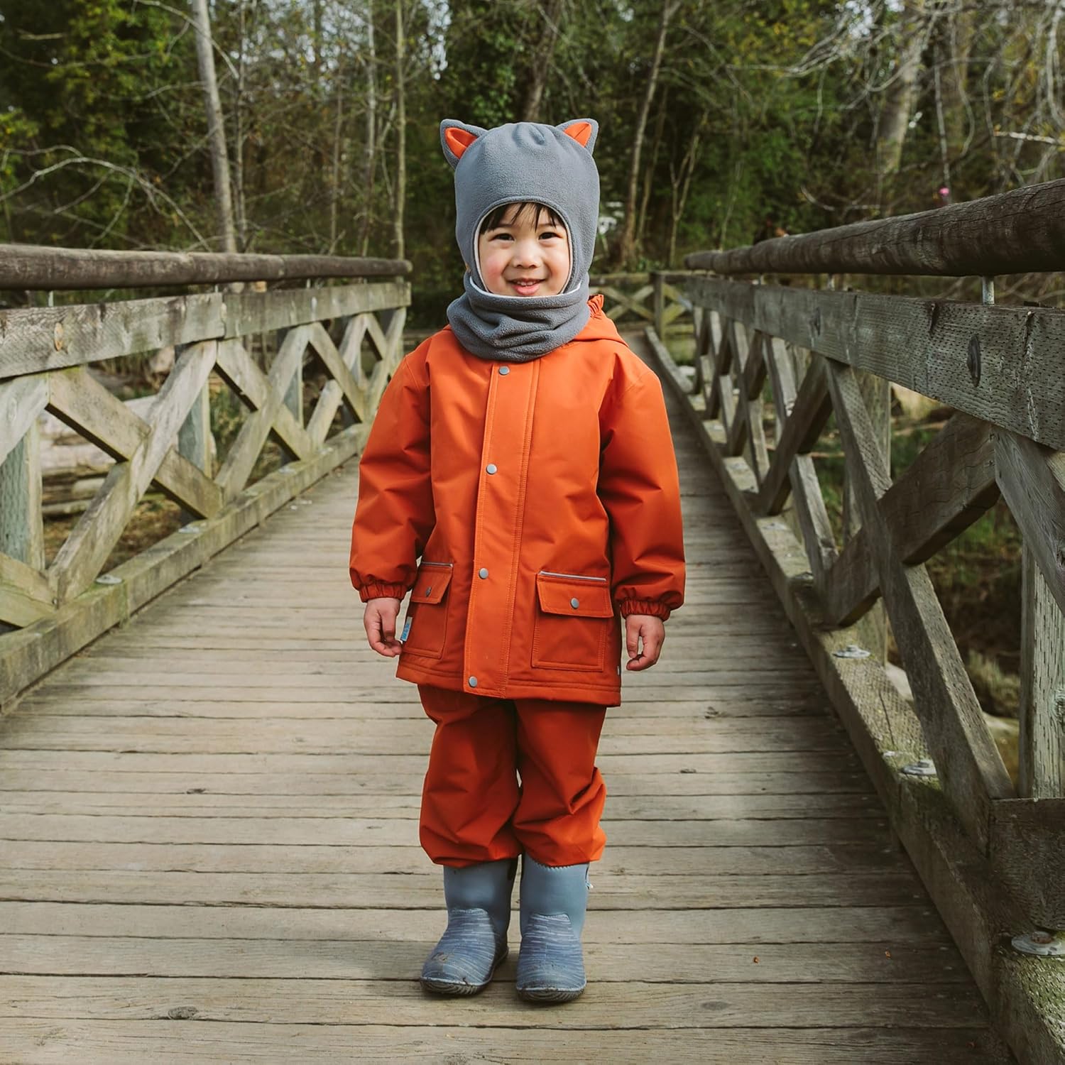 JAN JUL Waterproof Fleece Lined Rain Jacket for Kids