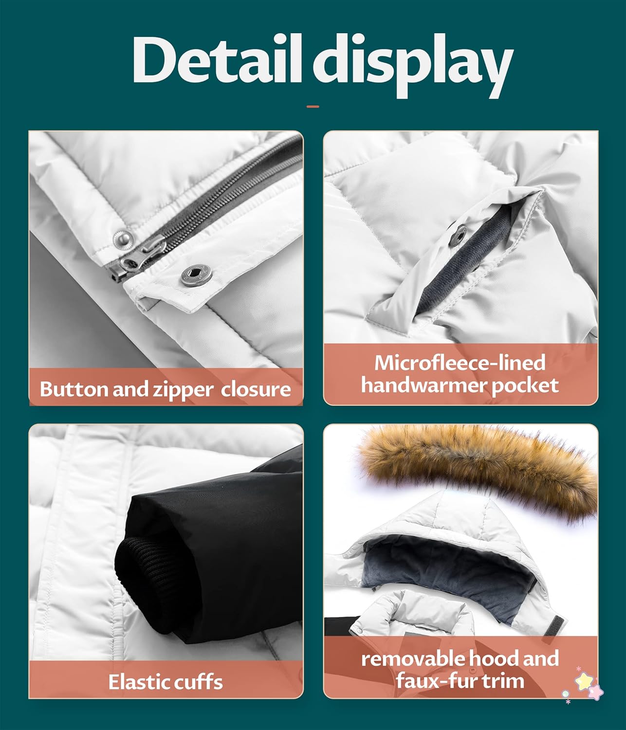 Durable Warm Water-Resistant Winter Coats