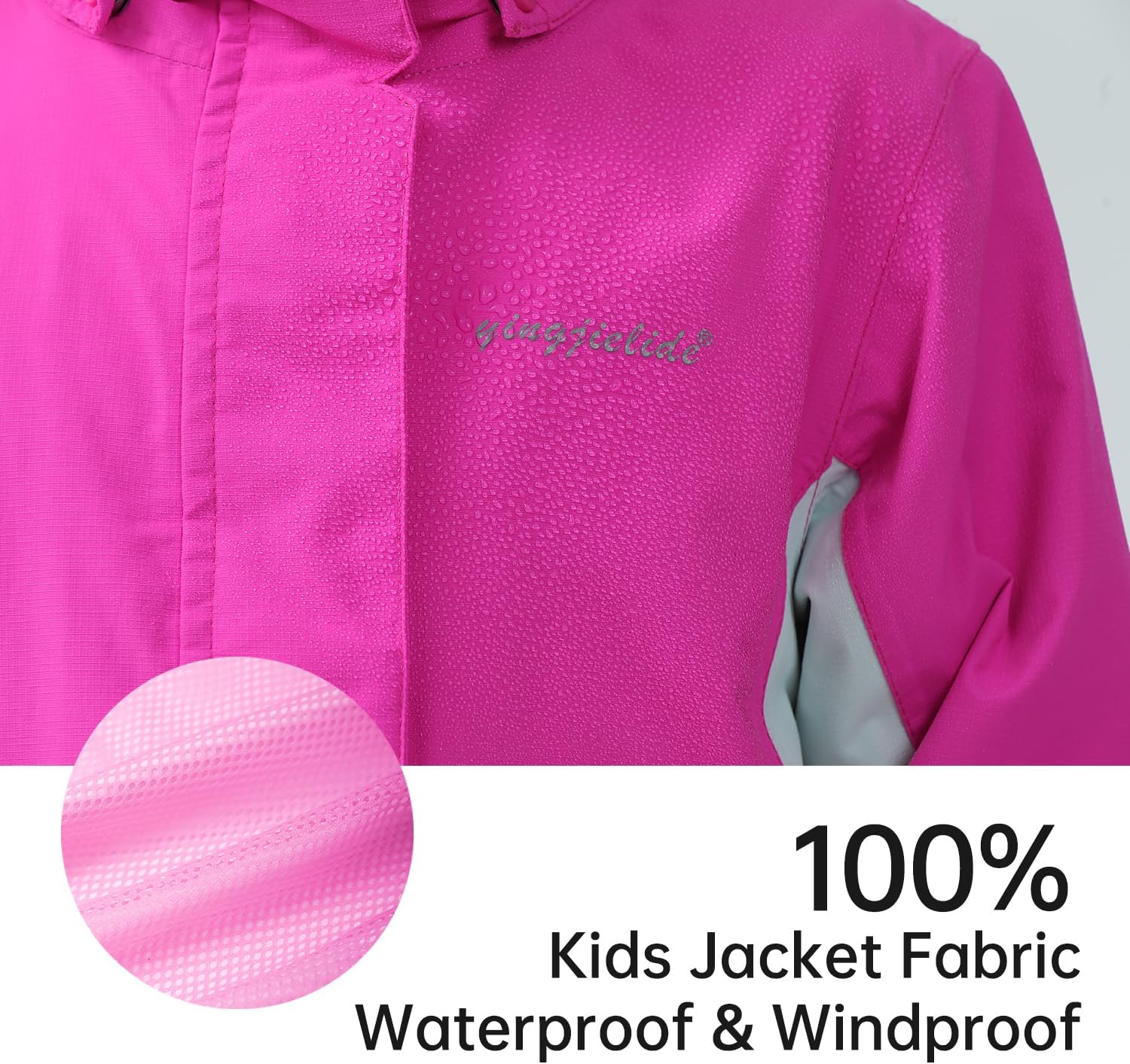 Yingjielede Waterproof and Windproof rain jackets for kids