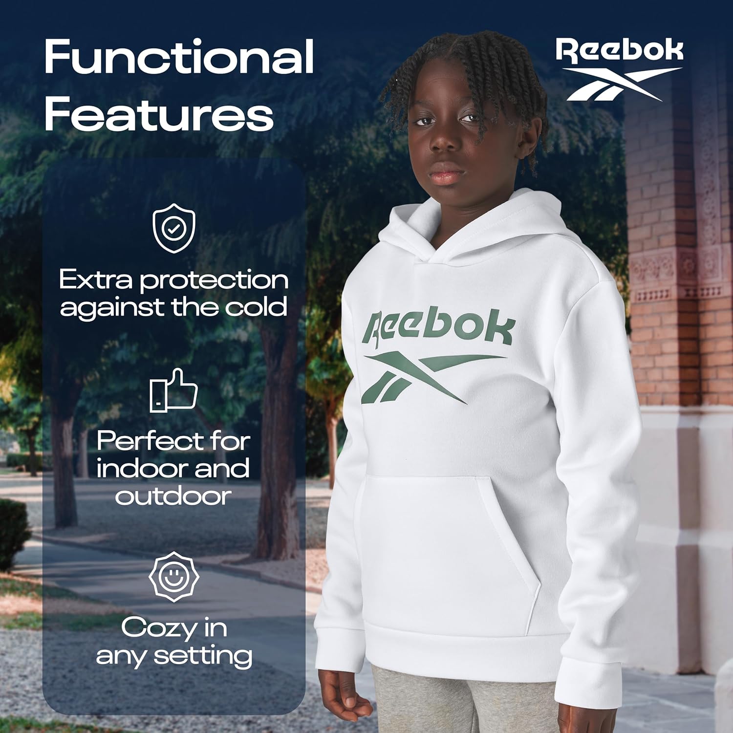 Reebok Boys Fleece Hoodie Sweatshirts 2 Pack