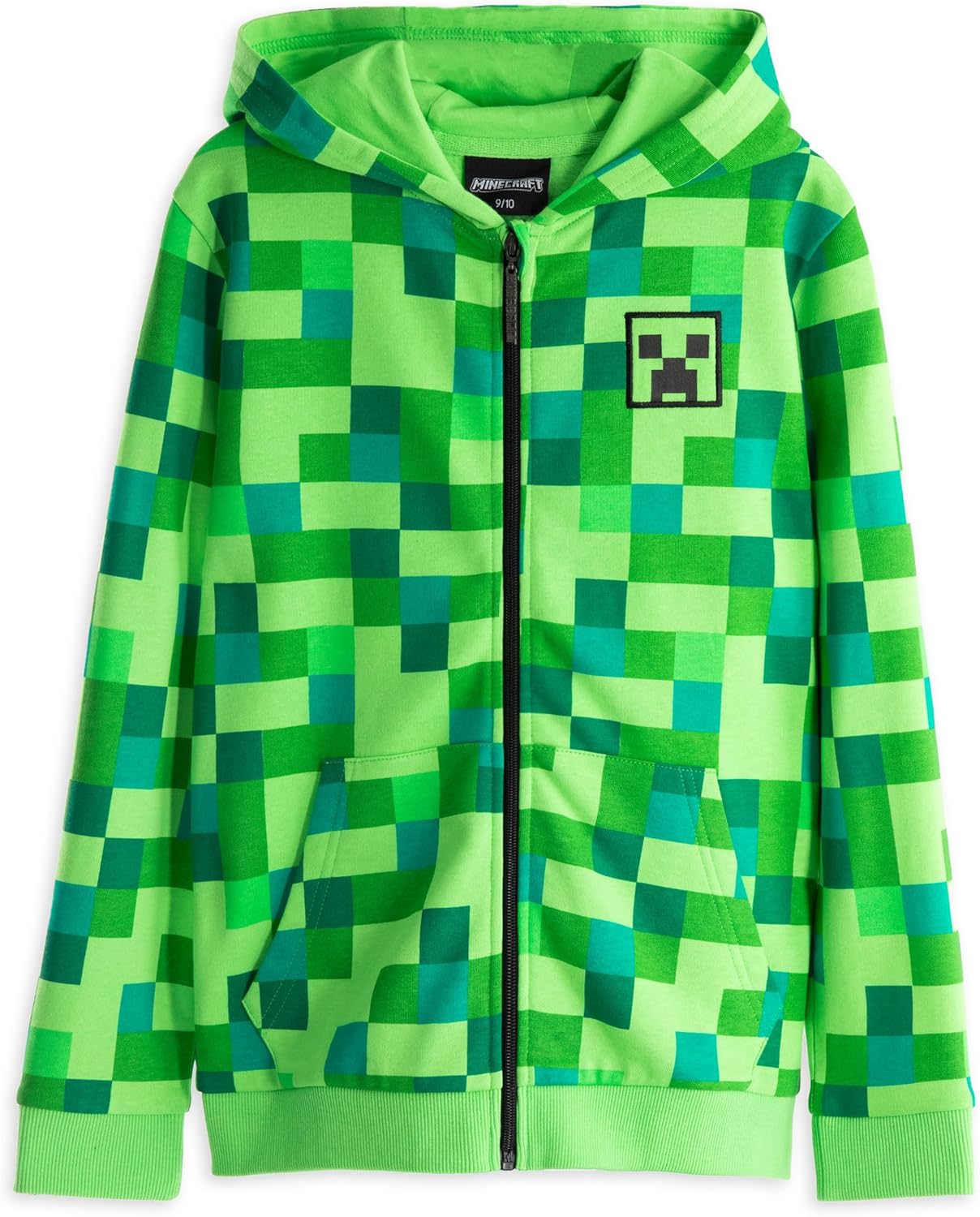 Minecraft Licensee Hoodie for Boys Black Creepers Design
