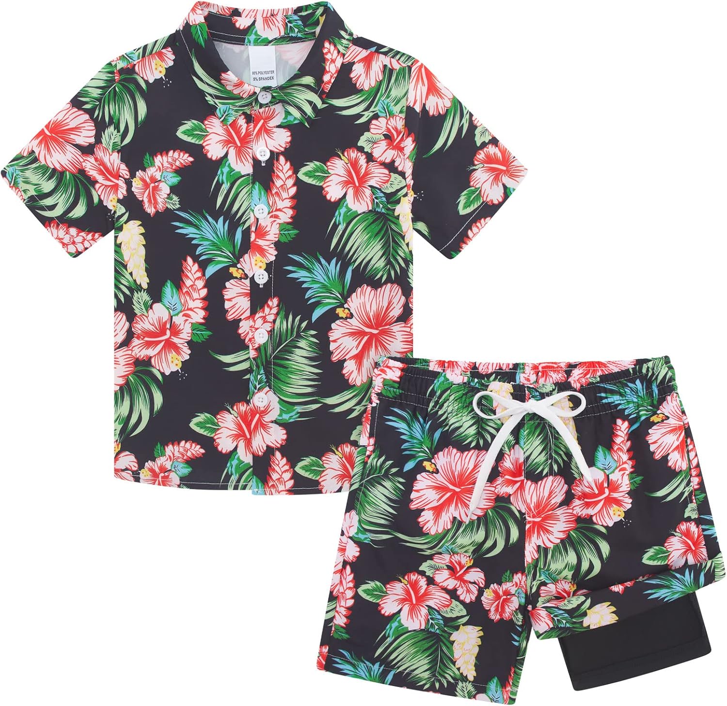 UNICOMIDEA Boys Hawaiian Outfit 2 Piece Set 1