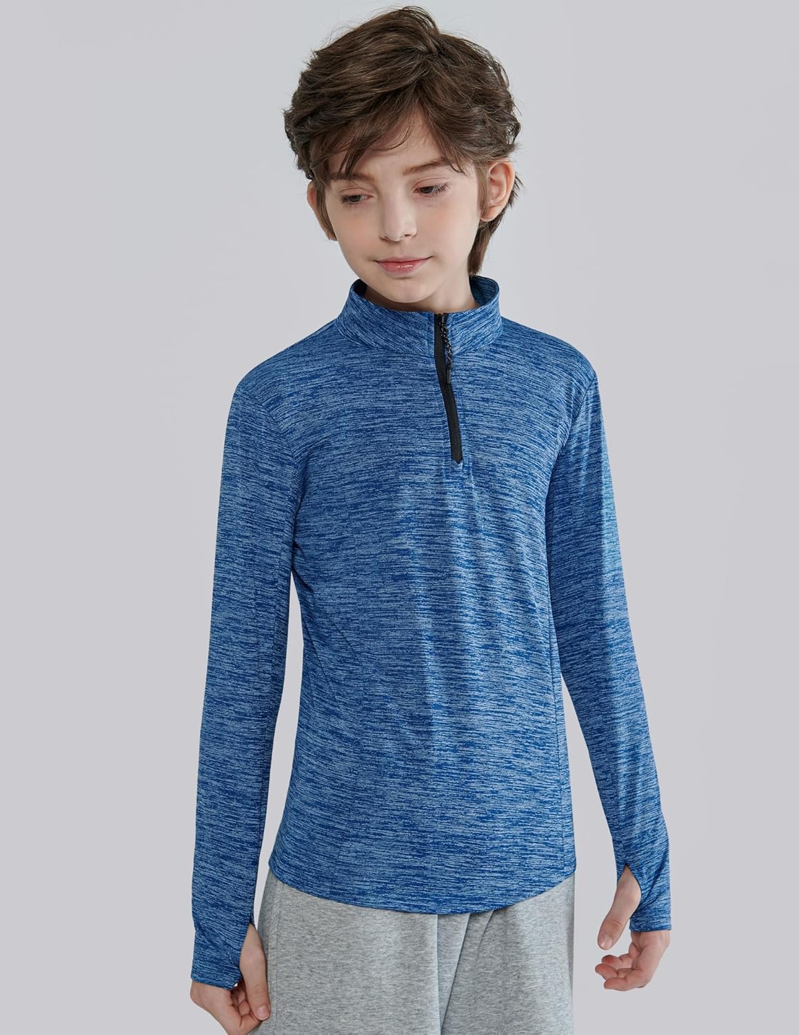 3-Piece Boys Athletic Quarter Zip Pullover Shirts