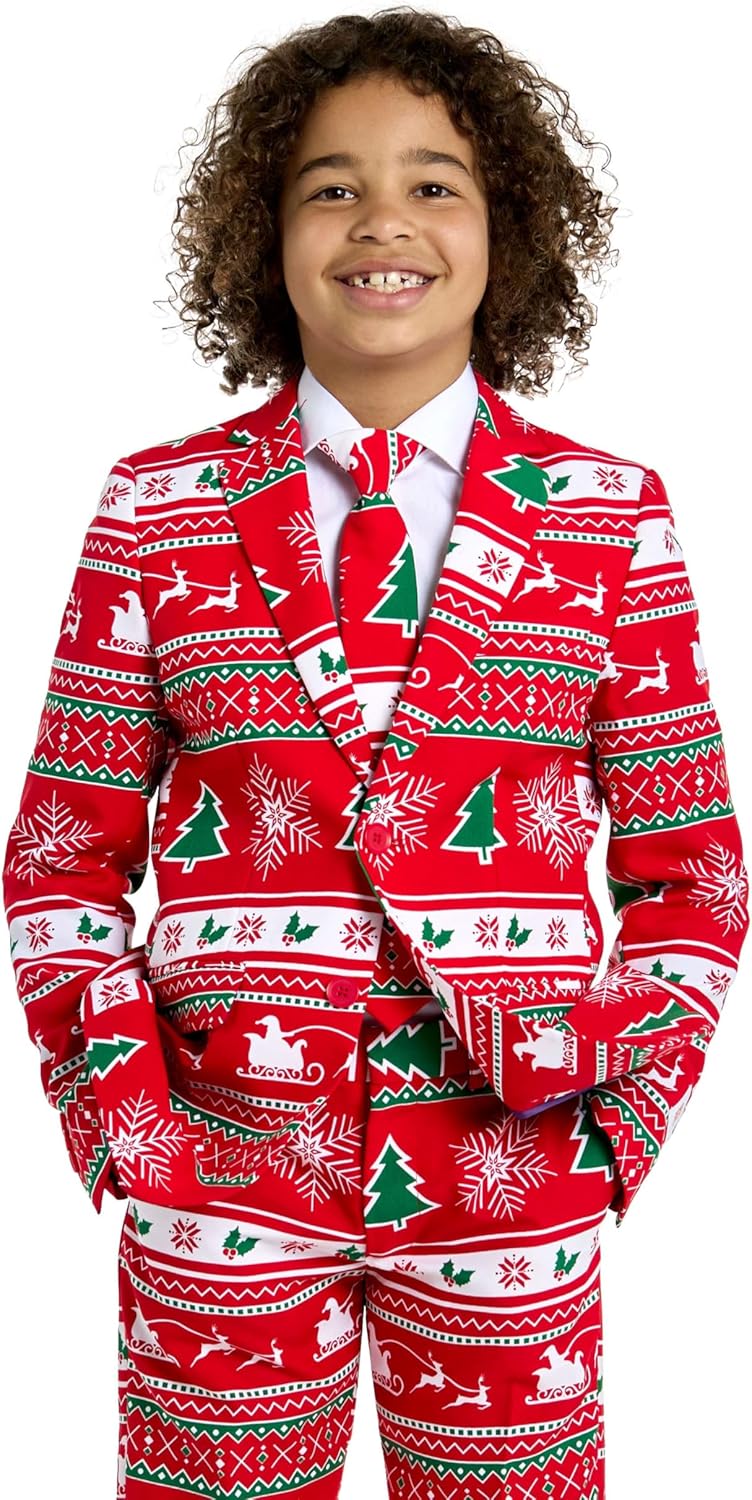 Festive Christmas Suit for Boys - Funny Winter Shares