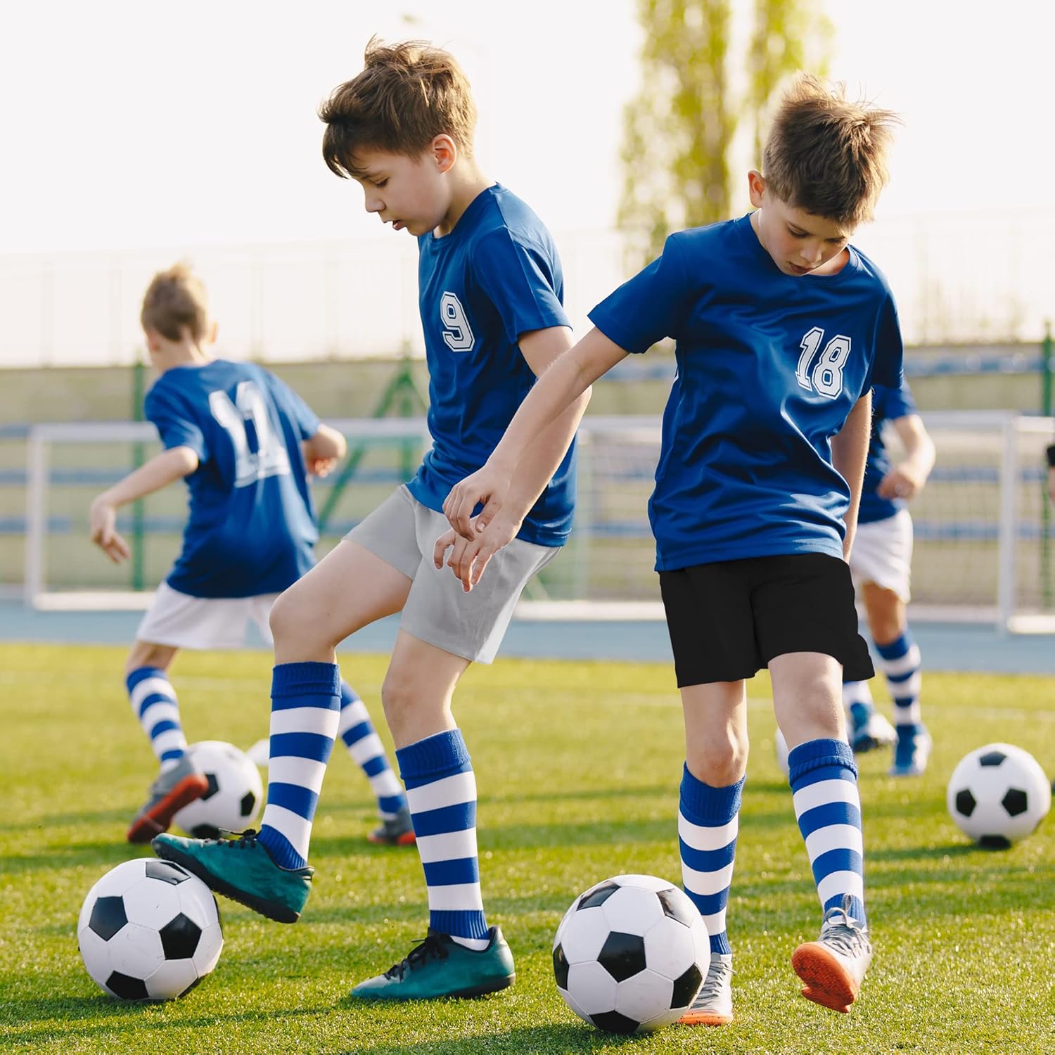 Boys Athletic Shorts with Pockets Quick Dry
