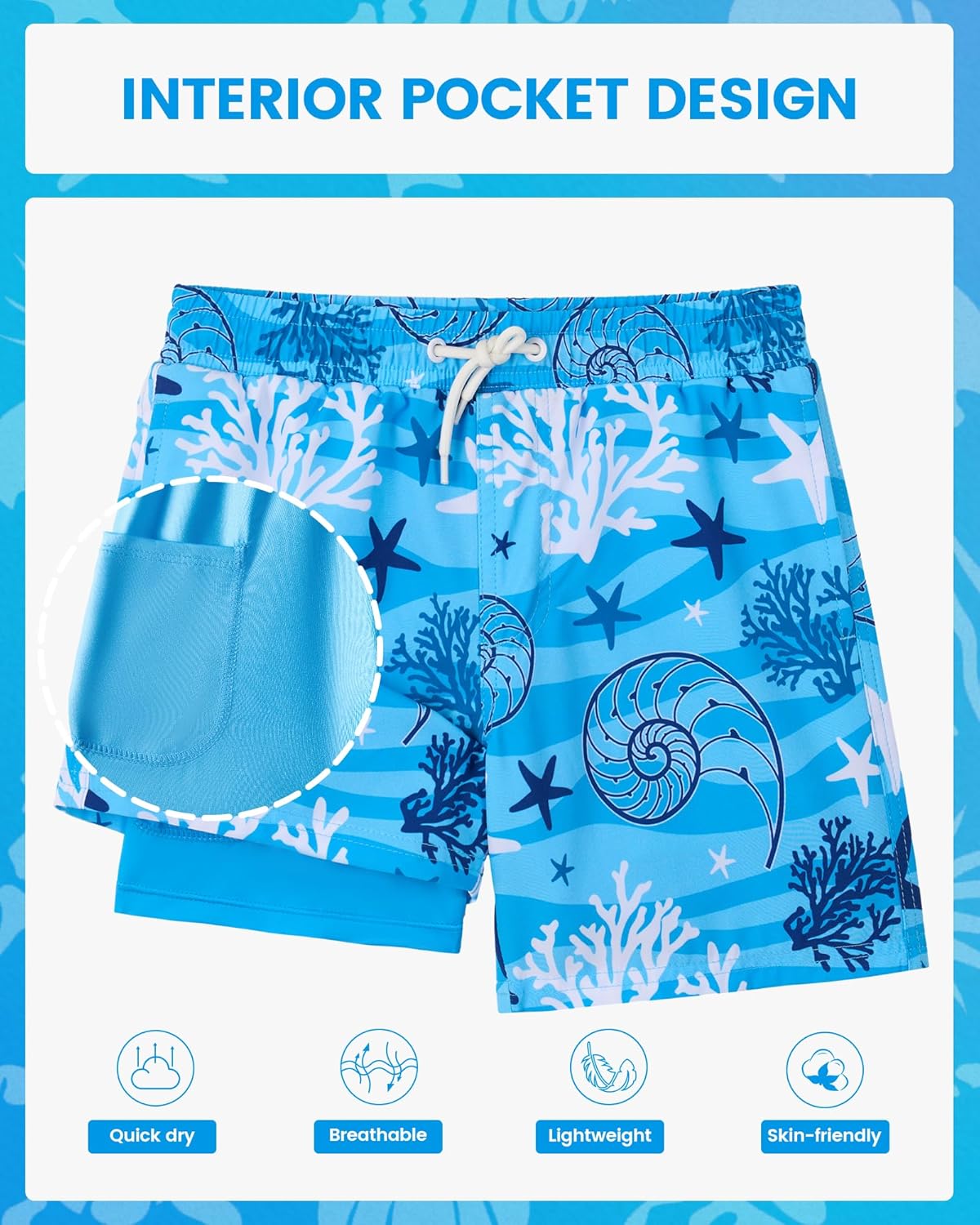 Hawaiian Boys Button Down Swim Set