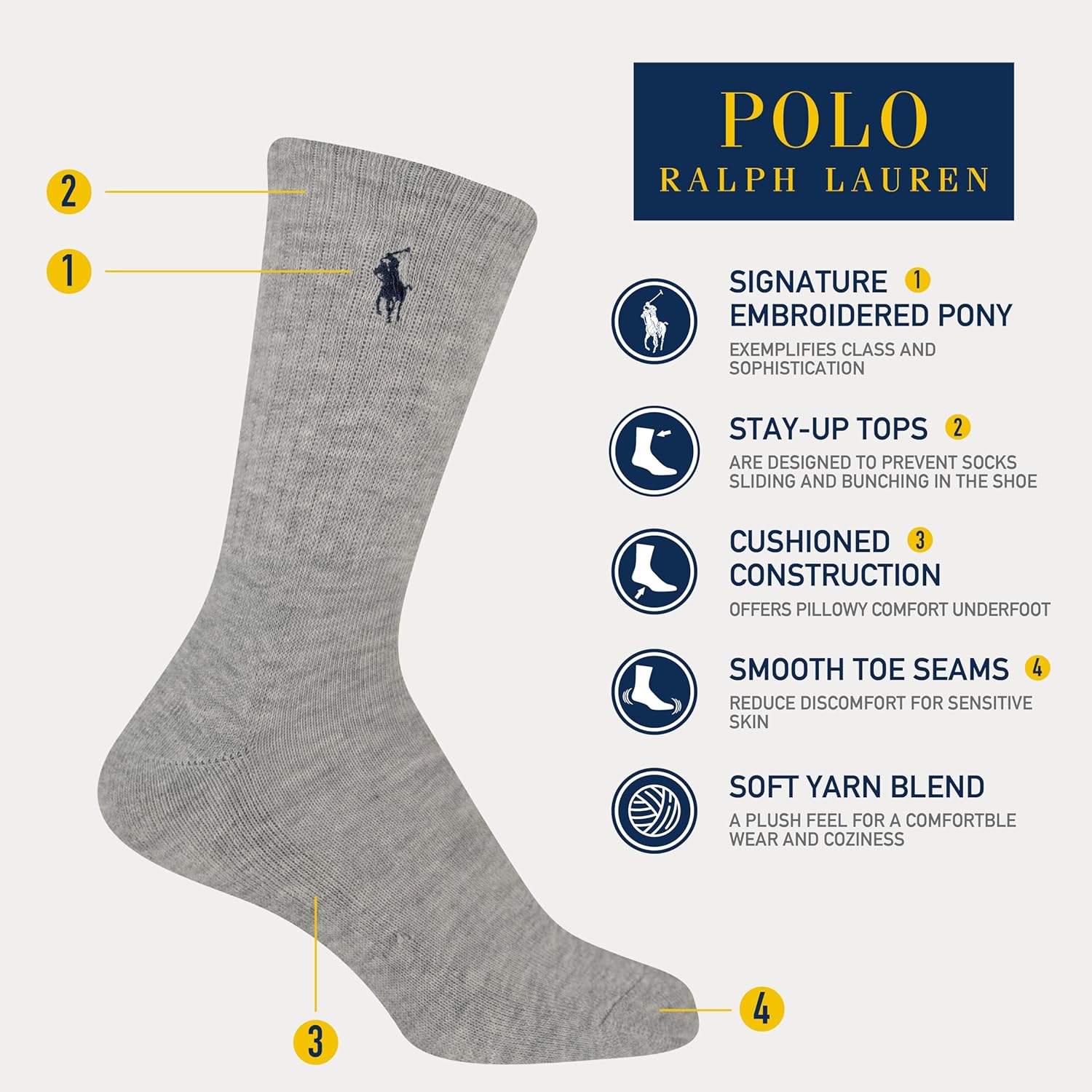 Premium Comfort for Boys 6-Pair Pack