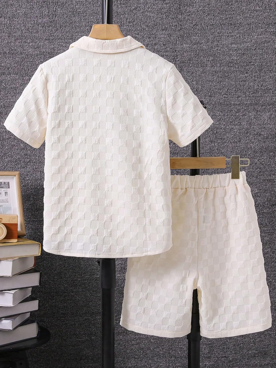 Perfect for the day Soft textured-shirt set for boys