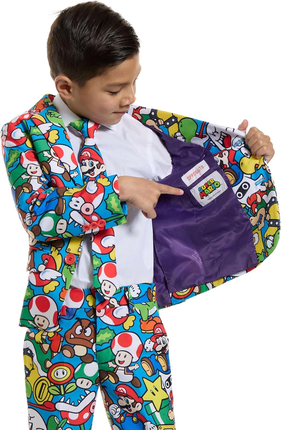 OPPOSUITS Boys Super Mario Outfit Nintendo Party Suit
