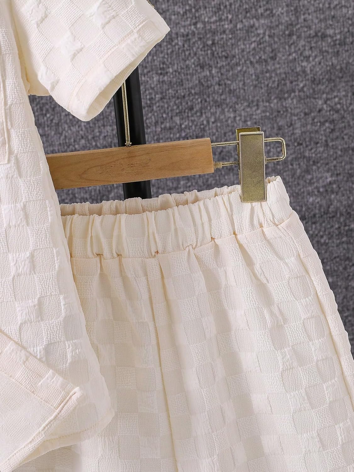 Perfect for the day Soft textured-shirt set for boys