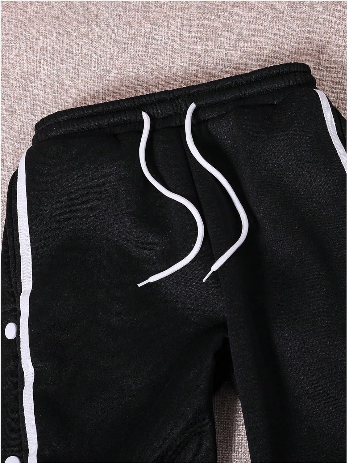 RoseSeek Boys Split Snap Button Sweatpants