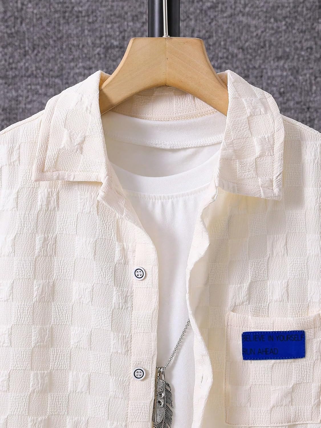 Perfect for the day Soft textured-shirt set for boys