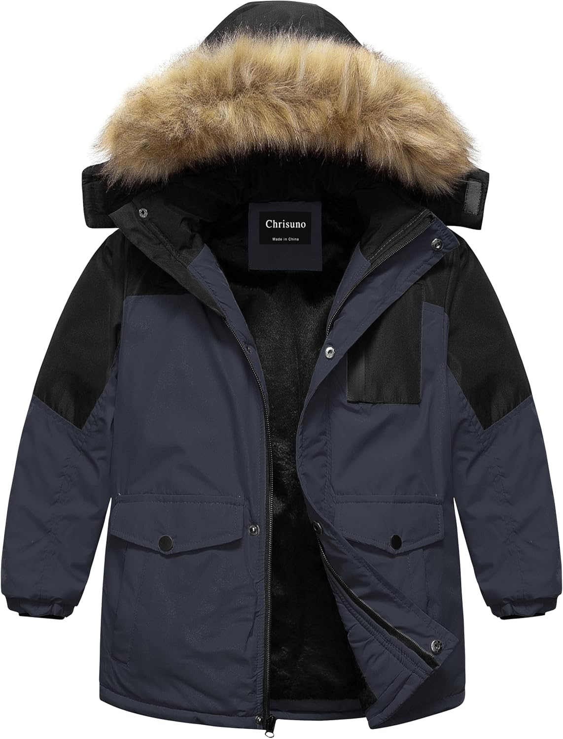 Chrisuno Kids Med-length Parka Winter Jacket waterproof insulating and stylish
