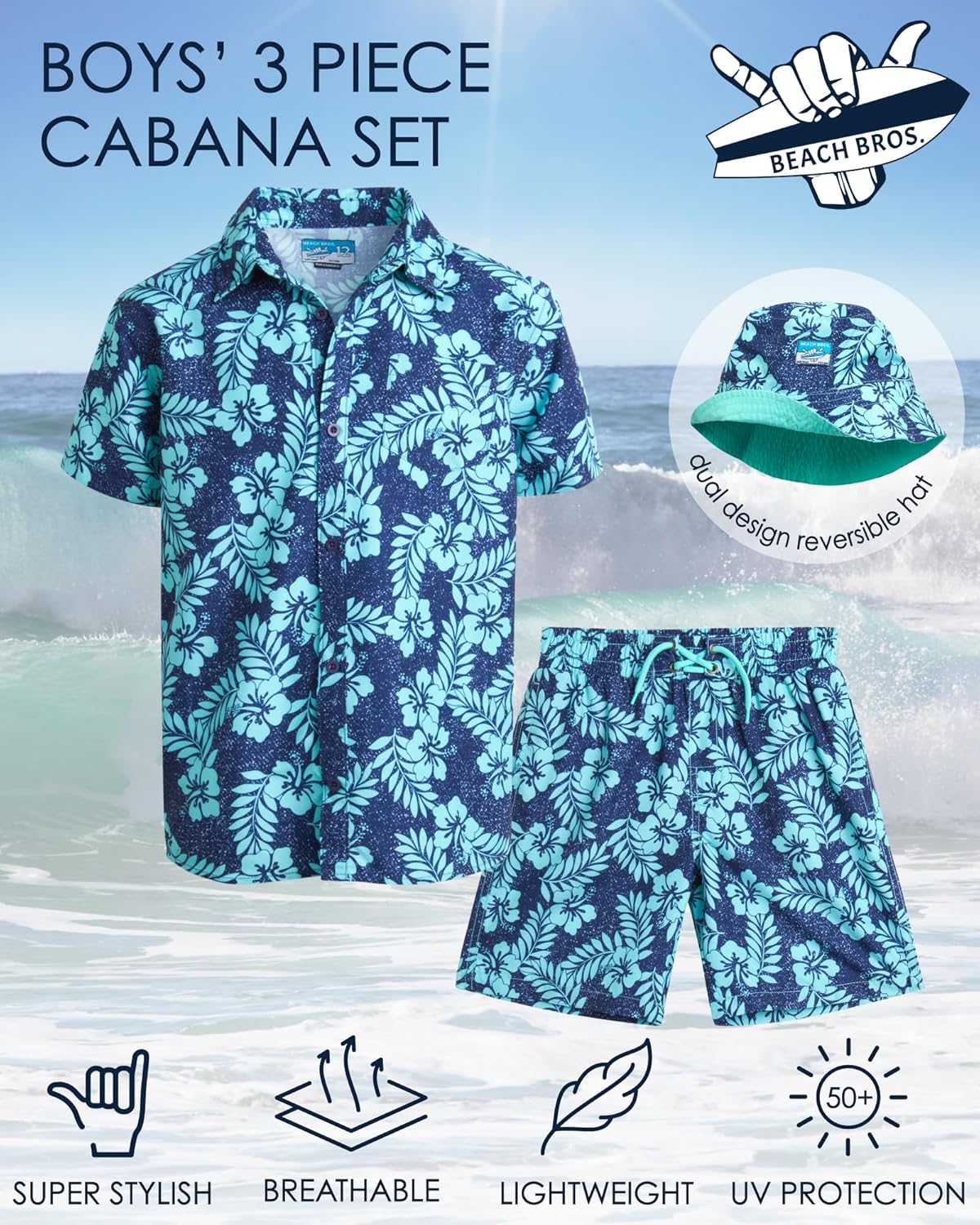 Beach Bros Boys Shorts Set