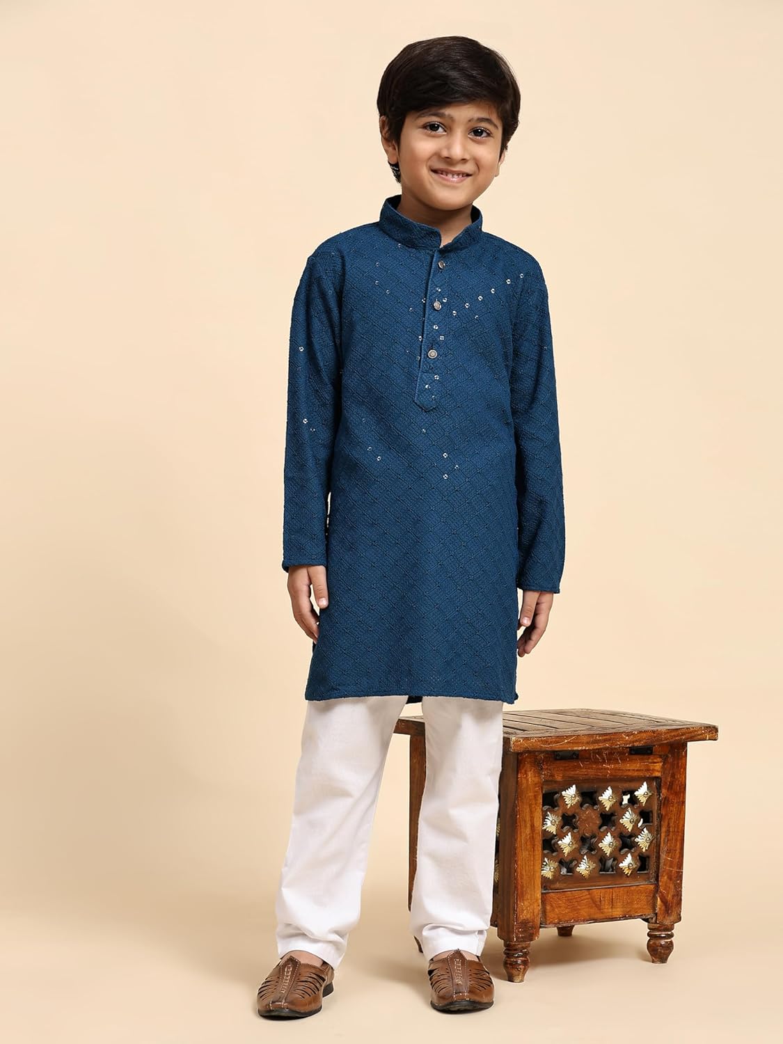 Boys Cotton Kurta Set Indian Traditional Wear
