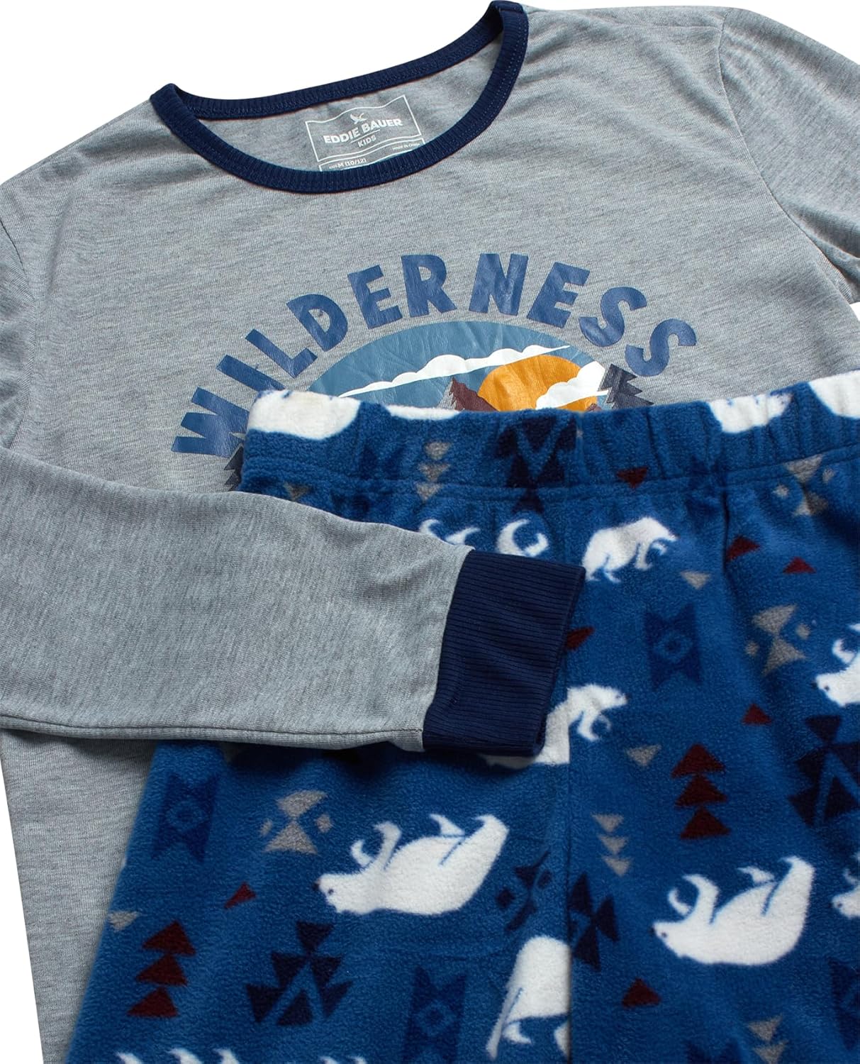 Eddie Bauer Boys Pajama Set - Cozy Fleece Graphic Pajamas