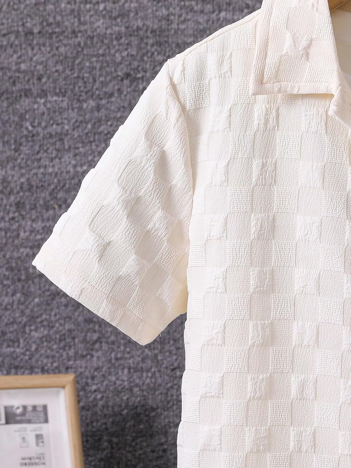Perfect for the day Soft textured-shirt set for boys