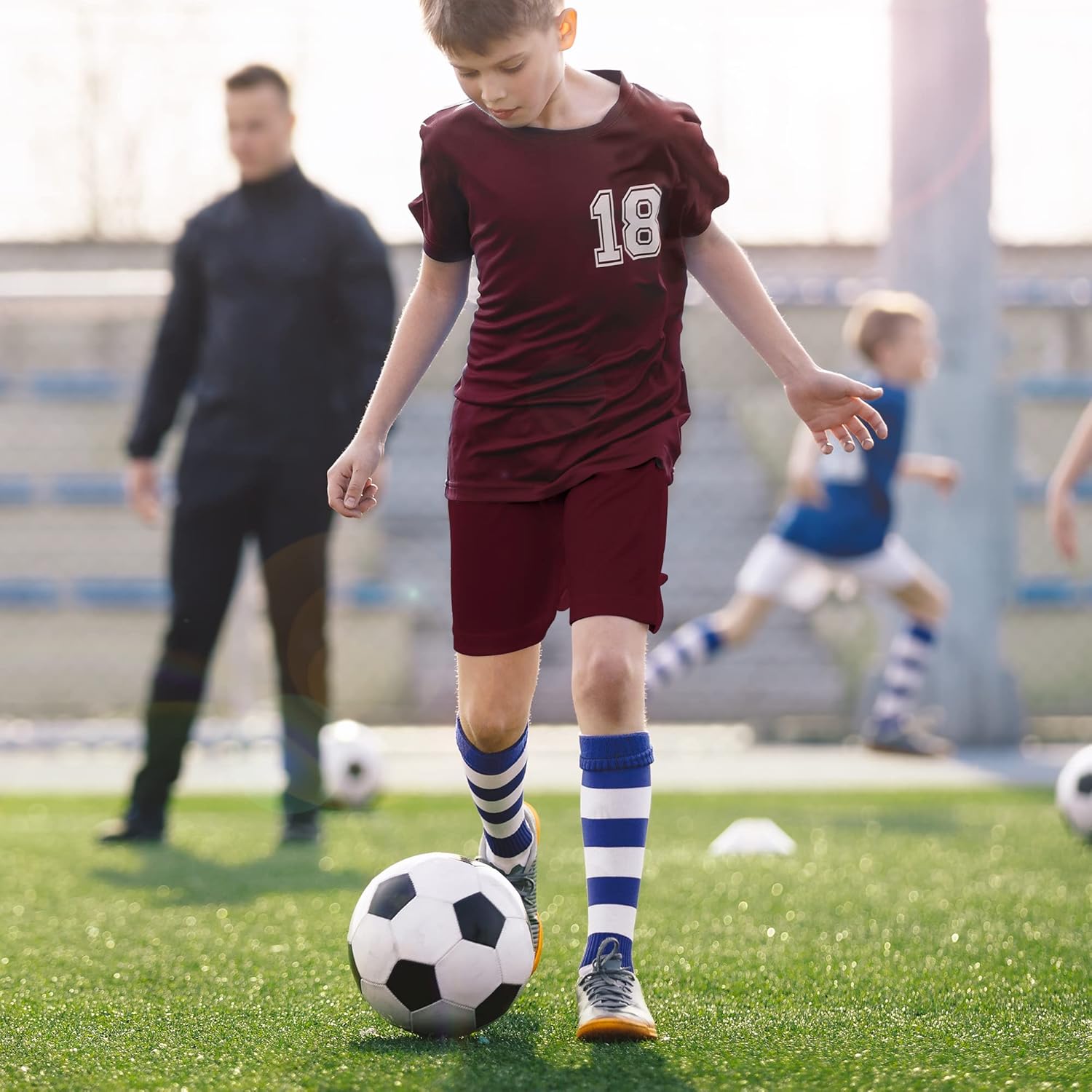 Boys Athletic Shorts with Pockets Quick Dry