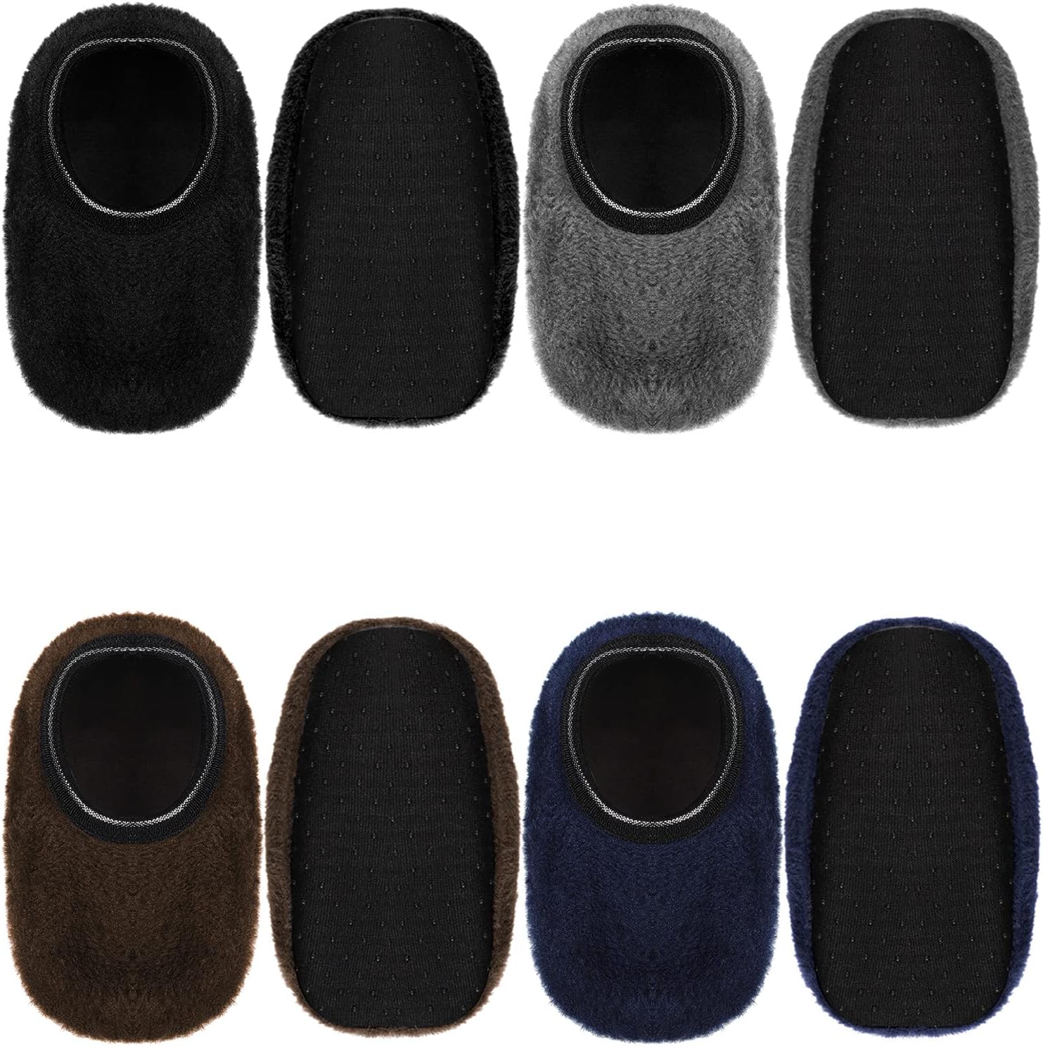 SATINIOR 4-Pair Kids Non-Slip Socks for Boys