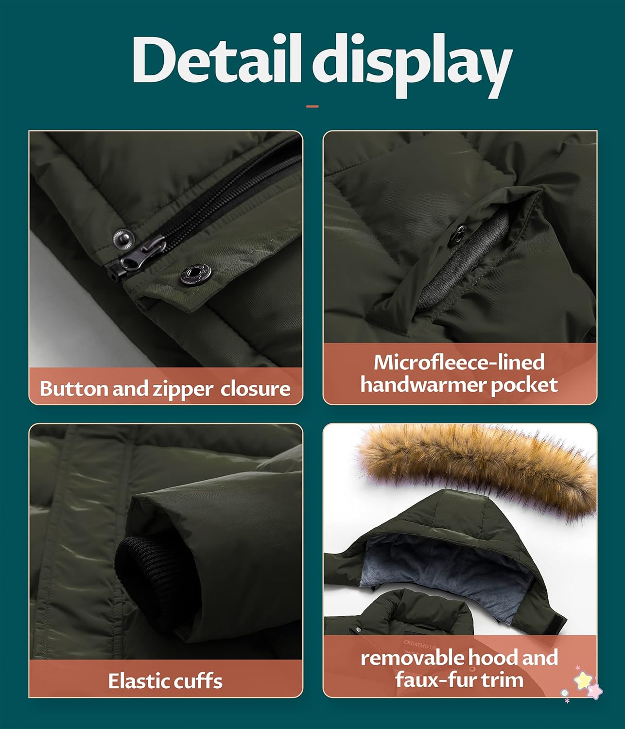 STURDY WARM BOYS WINTER COAT