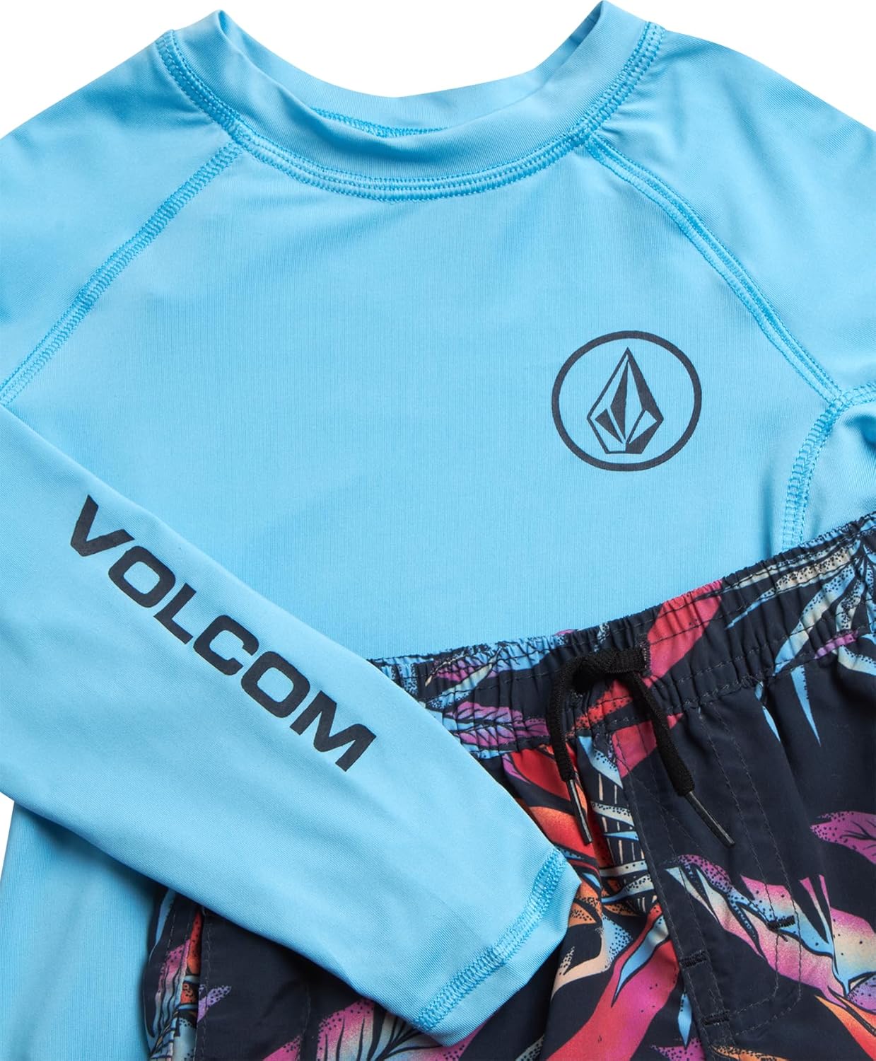 Volcom Boys Rash Guard Set 2 Piece UPF 50 Swimwear