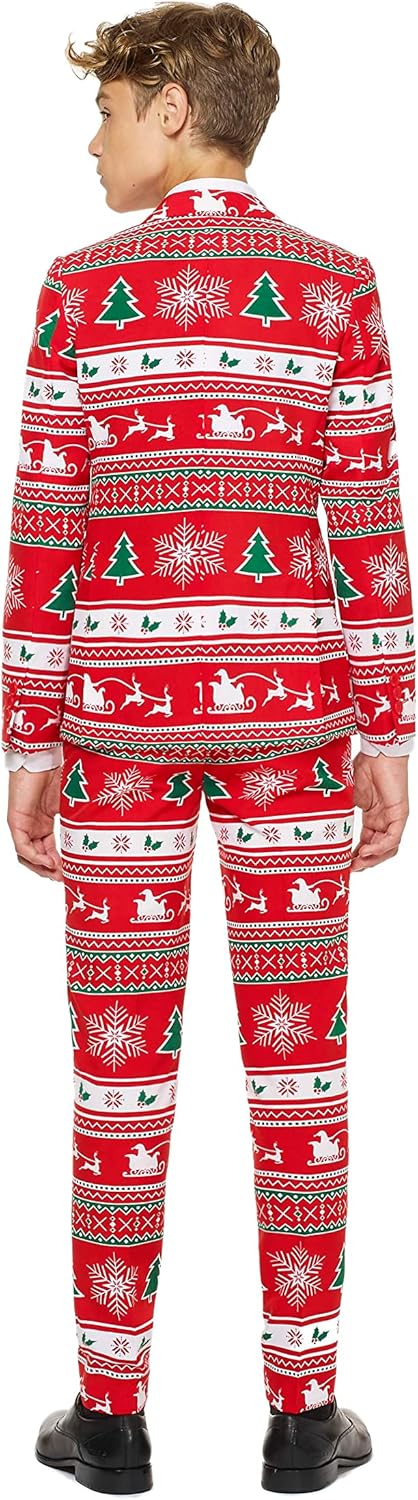 Opposuits Teen Boys Christmas Suit - Red