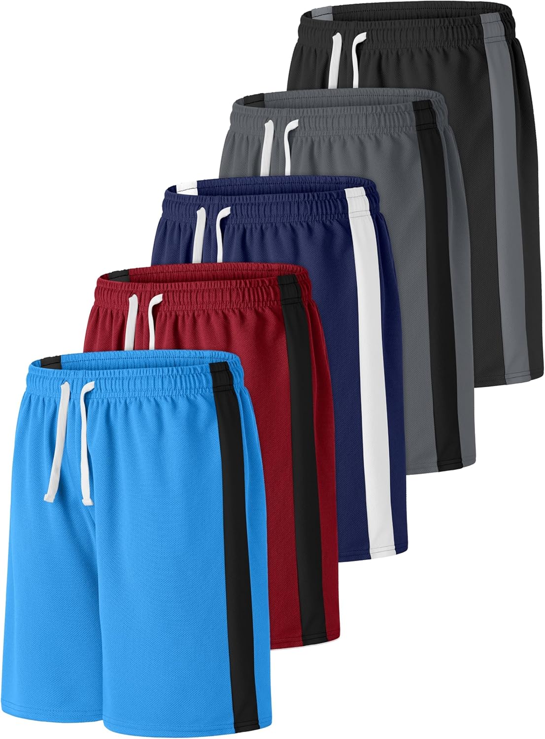 5Pack Resinta Boys Basketball Shorts