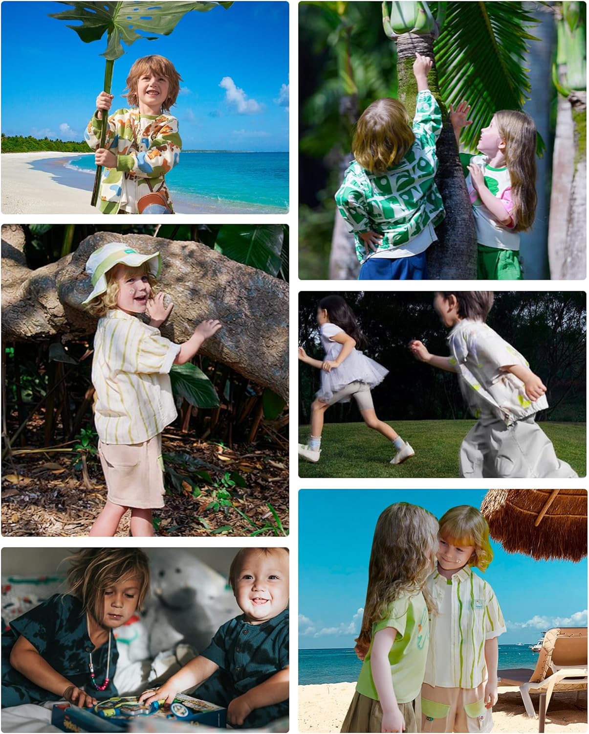 Hawaiian Boys Button Down Swim Set