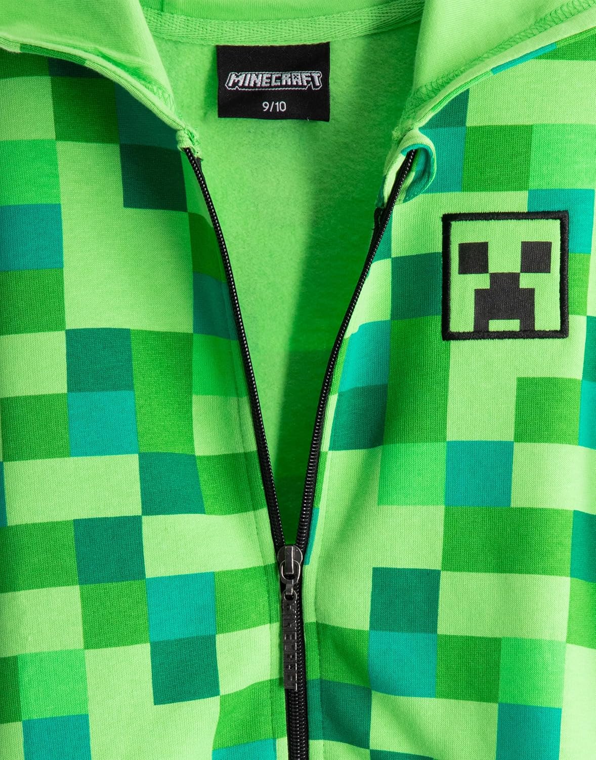 Minecraft Licensee Hoodie for Boys Black Creepers Design