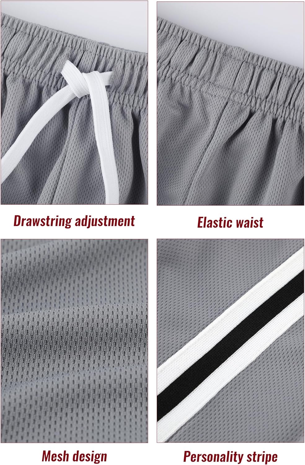6-Piece Toddler Boys Basketball Shorts