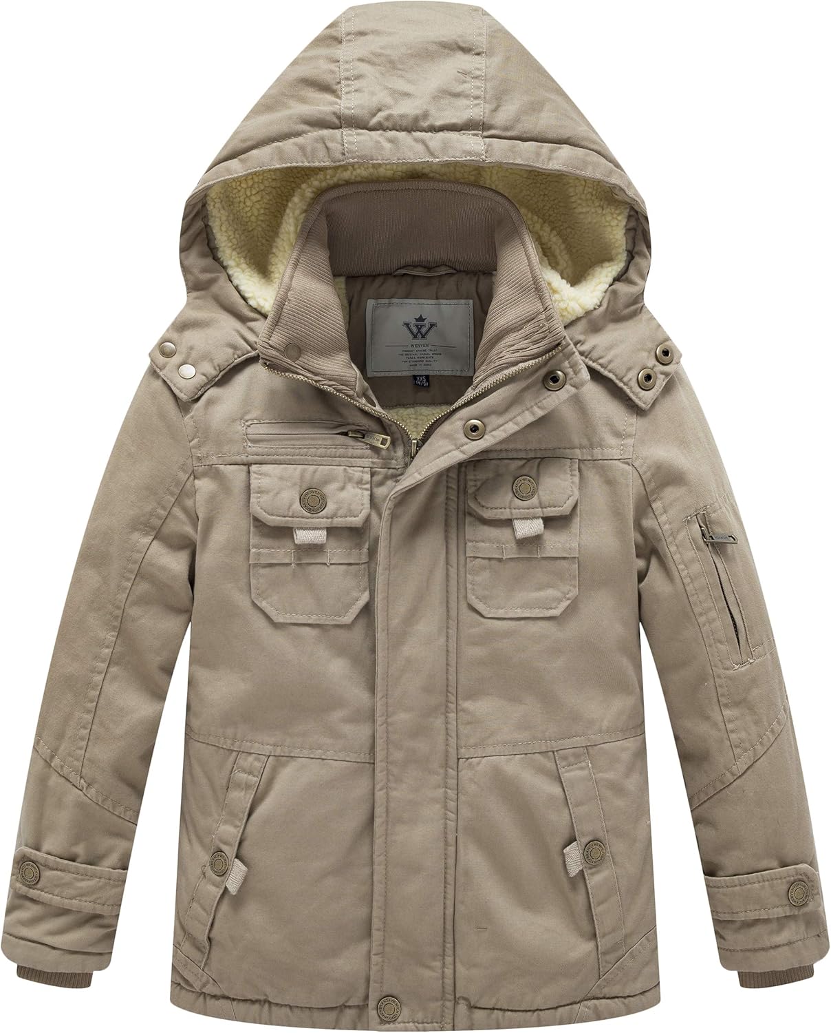 WenVen Boys Winter Sherpa JacketThick Insulation and Style